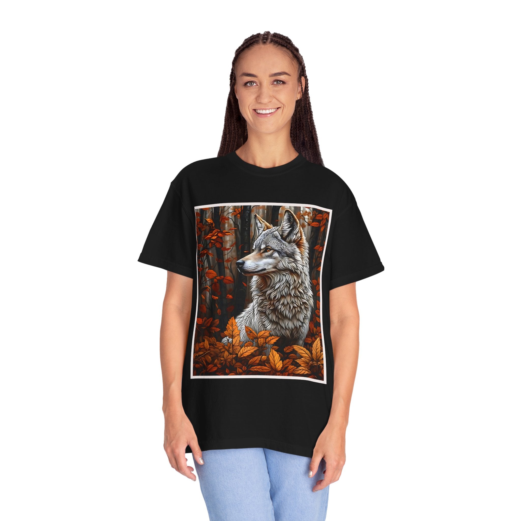 Wolf Art Unisex Garment-Dyed T-Shirt | Nature-Inspired Clothing - Angel Body