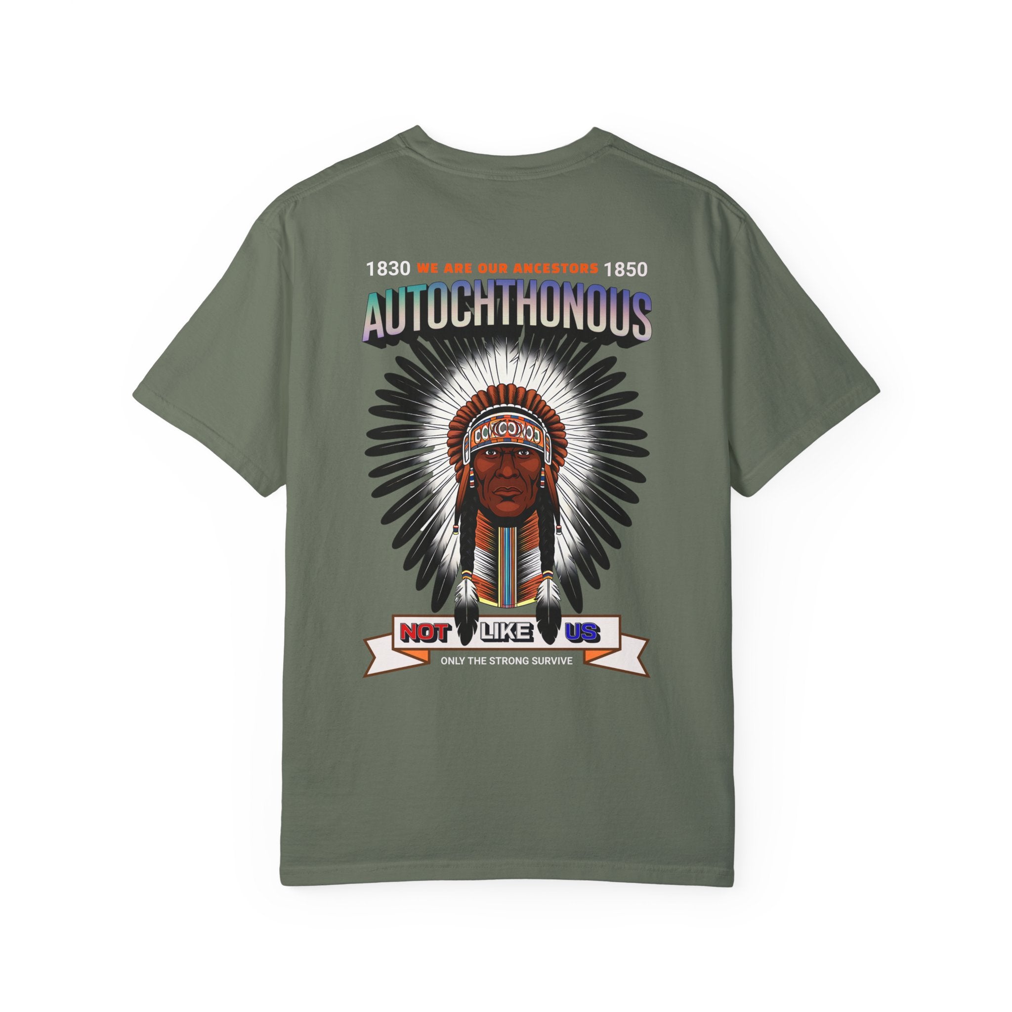 Autochthonous Unisex Garment-Dyed T-Shirt - We Are Our Ancestors 1850 - Angel Body