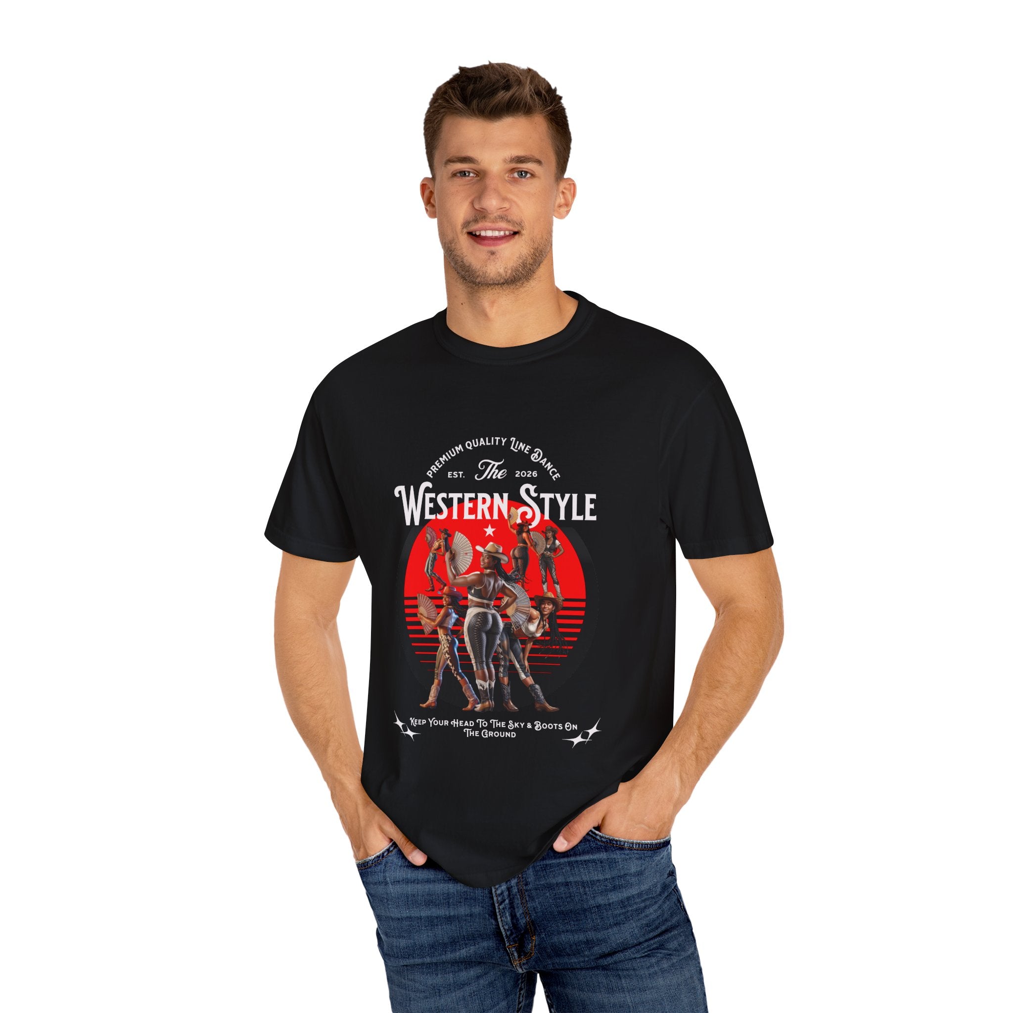 Retro Graphic Unisex Line Dance T-Shirt - 'Where Them Fans At?' - Angel Body