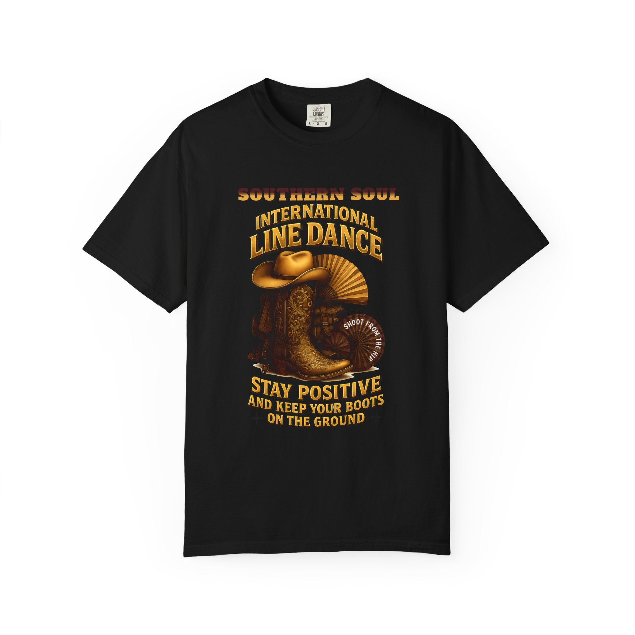 Southern Soul Line Dance T-Shirt, Unisex Garment-Dyed Tee, Stay Positive Quote Shirt, Country Dance Apparel, Gift for Dancers - Angel Body