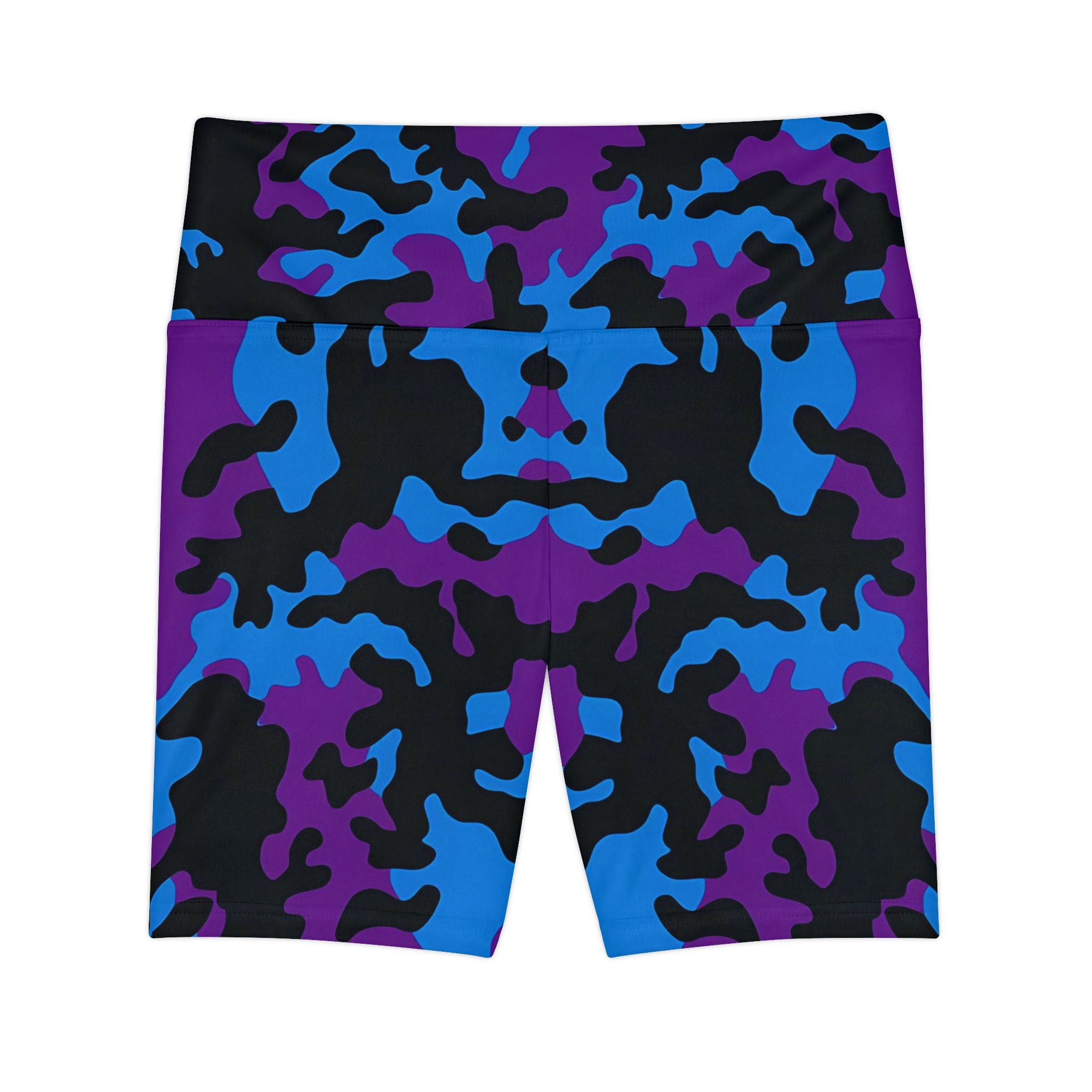 Vibrant Camo Women's Workout Shorts - High-Performance Activewear for Fitness Enthusiasts - Angel Body