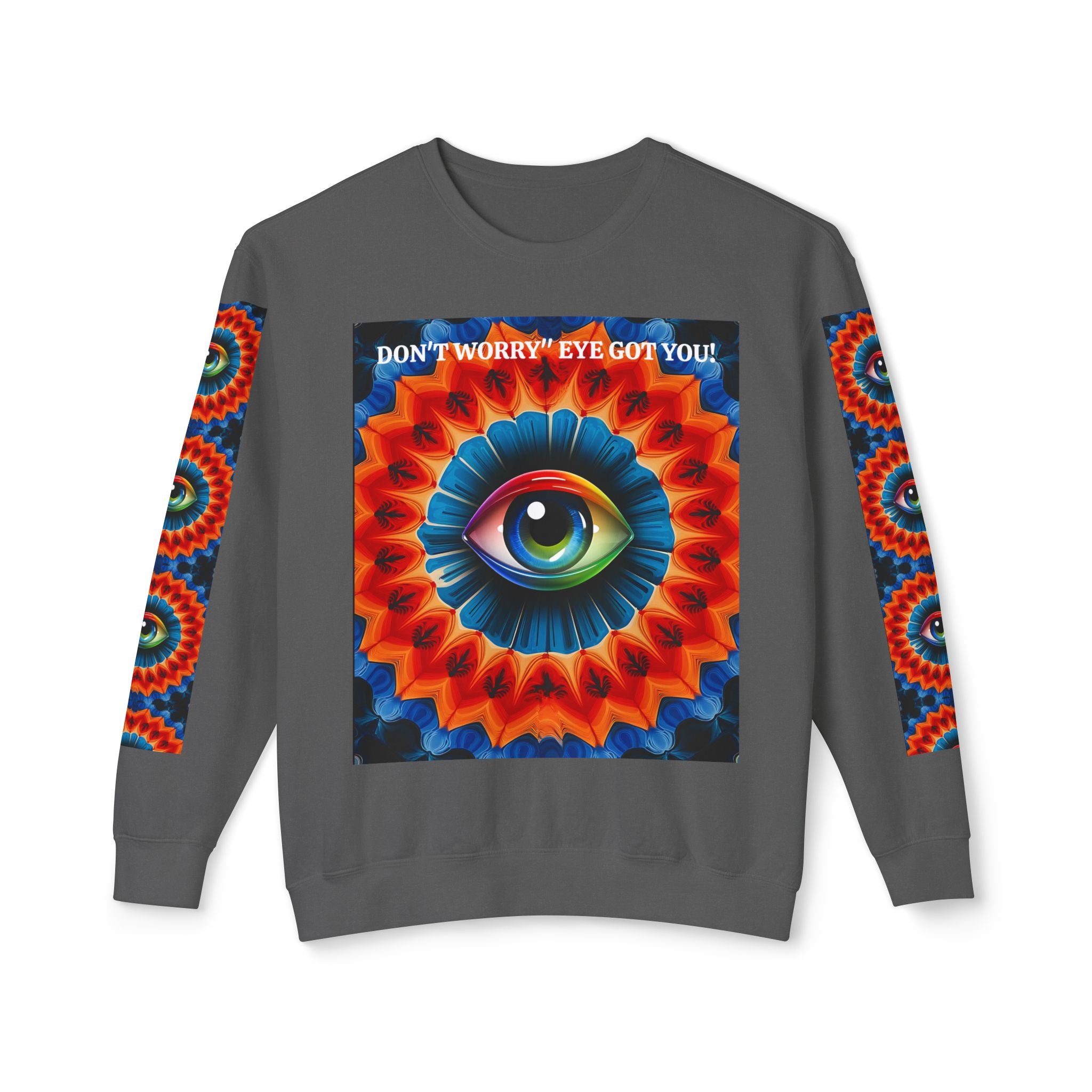 Crewneck Sweatshirt - Creative Eye Mandala Design - Angel Body