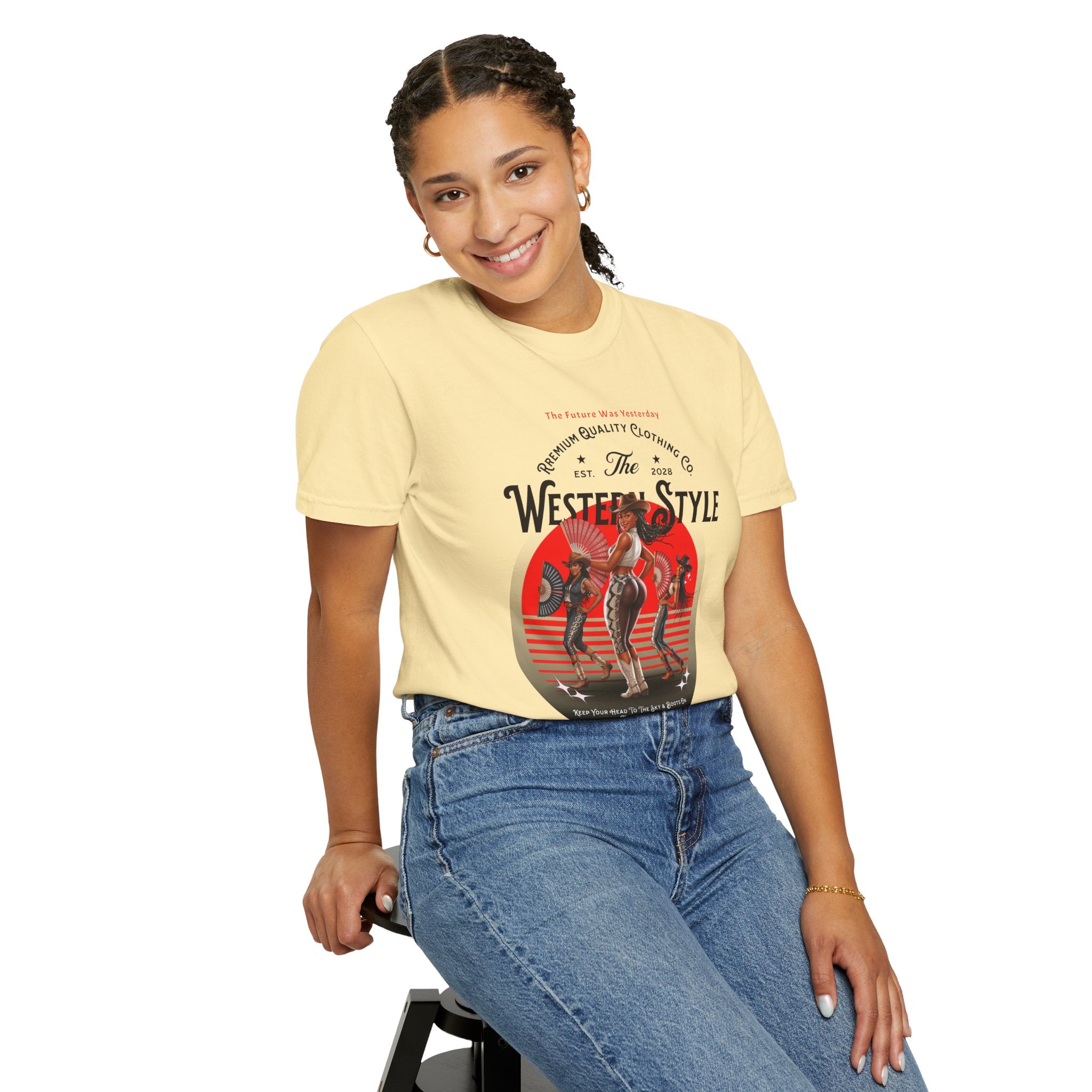 Vintage Western Style T-Shirt - Unisex Graphic Tee for Country Lovers - Angel Body