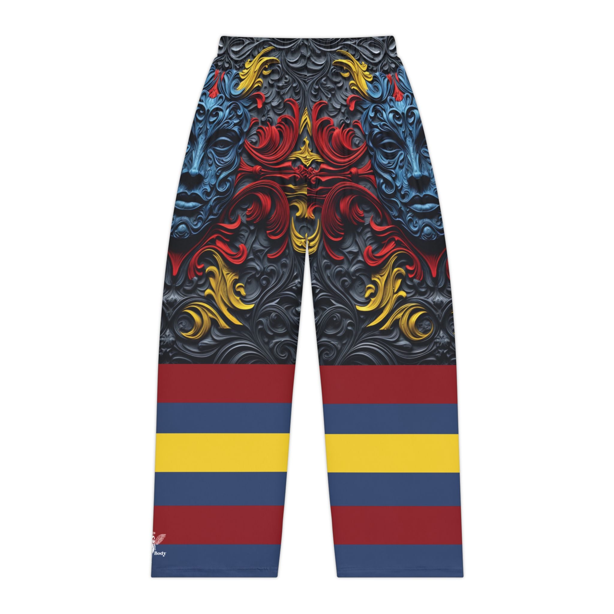 Vibrant Women's Pajama Pants with Bold Abstract Design - Angel Body