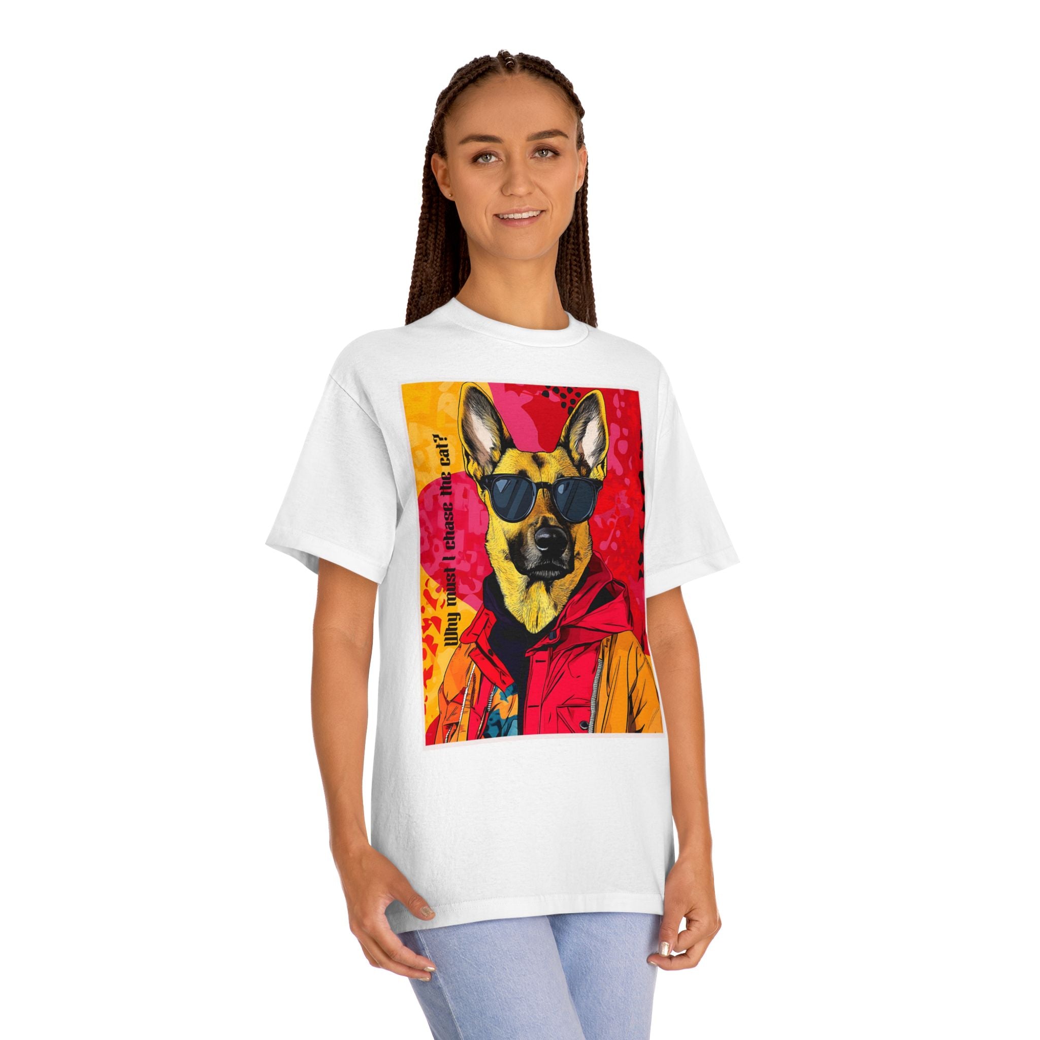 German Shepard Tee - Fun & Vibrant Unisex Graphic Shirt - Angel Body
