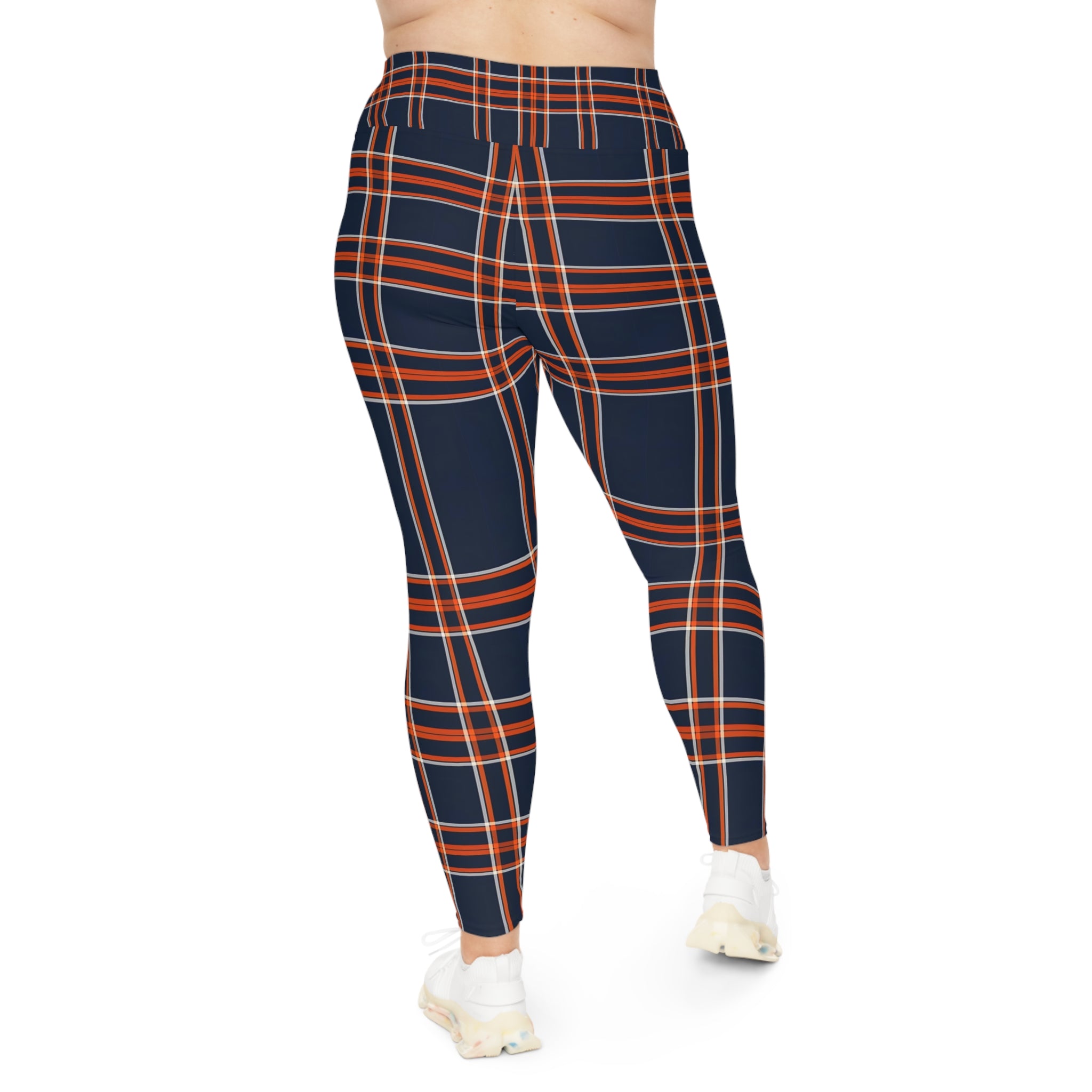 New Custom design Plus Size Plaid Leggings for Comfort & Style - Angel Body