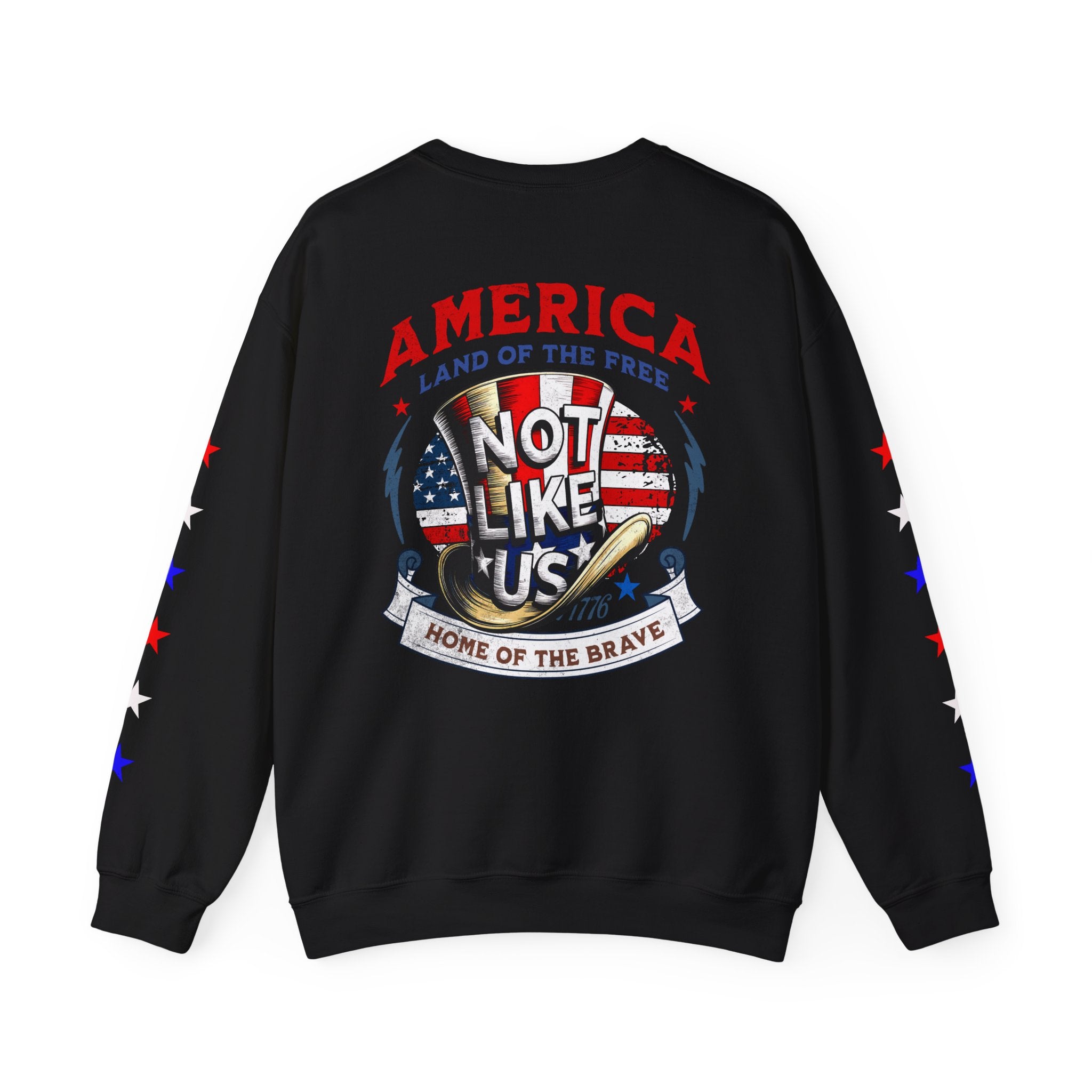 Patriotic Unisex Crewneck Sweatshirt - 'Not Like Us' American Pride - Angel Body