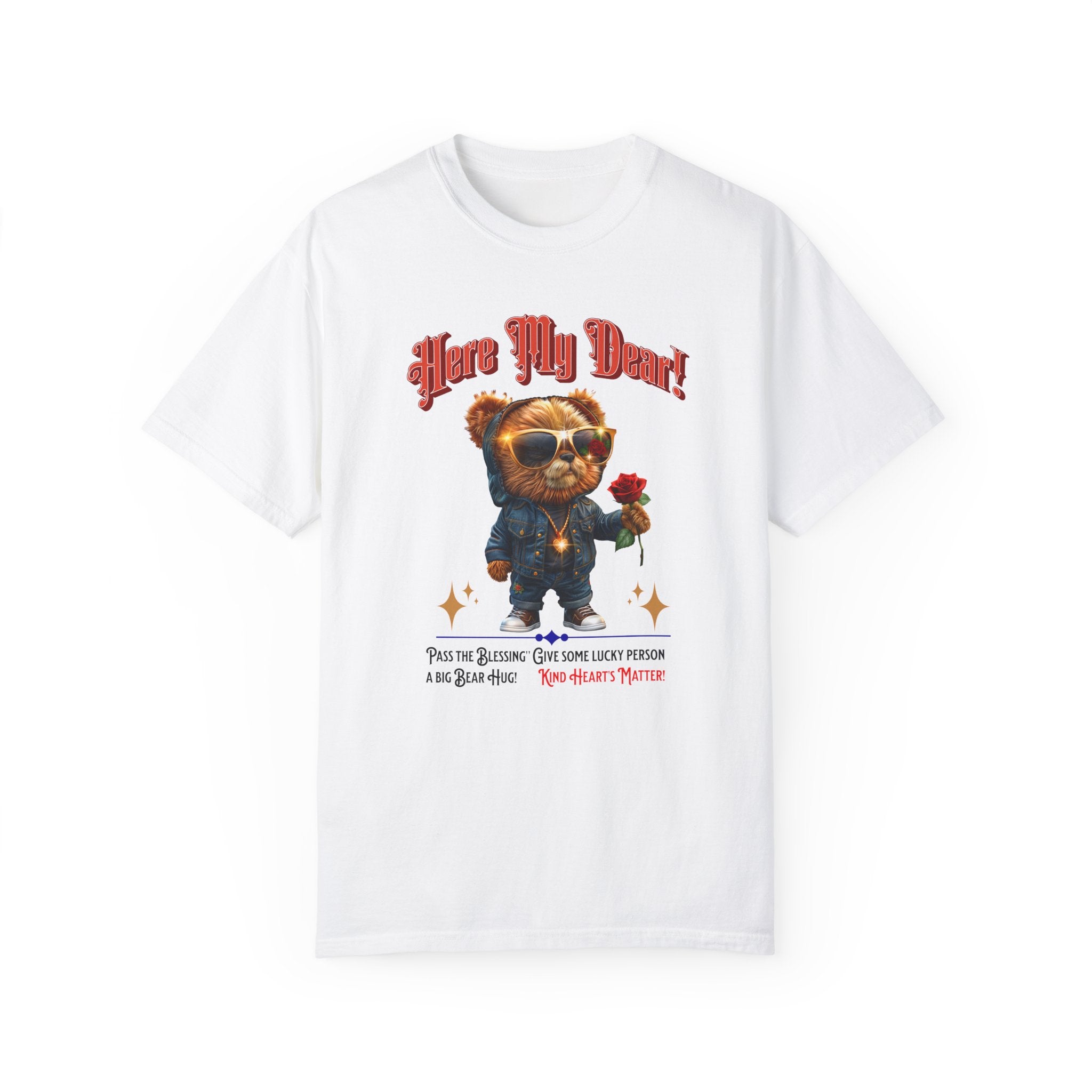 Cute Bear Graphic Unisex T-Shirt - 'Here My Dear!' - Perfect for Casual Wear - Angel Body