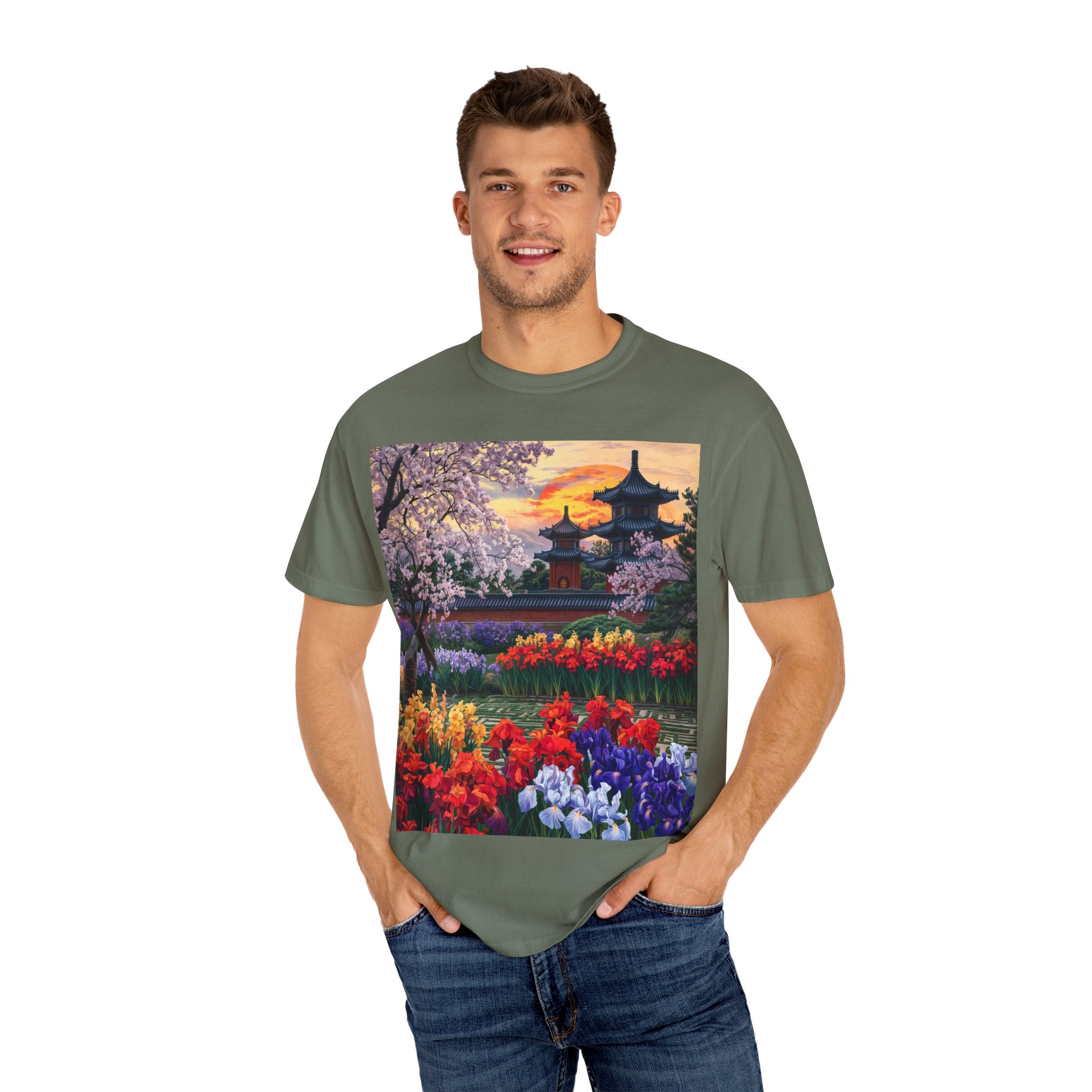 Japanese Garden Landscape T-Shirt - Nature Lovers & Spring Celebrations - Angel Body