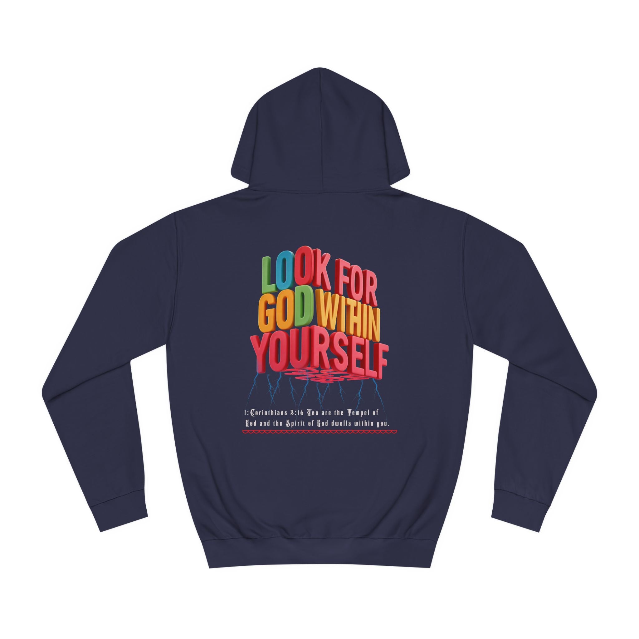 Unisex College Hoodie: Look For God Within Yourself - Angel Body