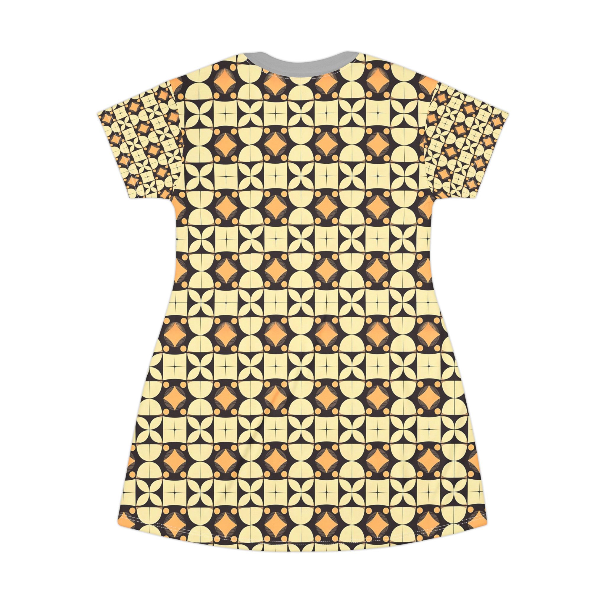 Boho Pattern T-Shirt Dress - Vintage Vibes for Everyday Comfort - Angel Body