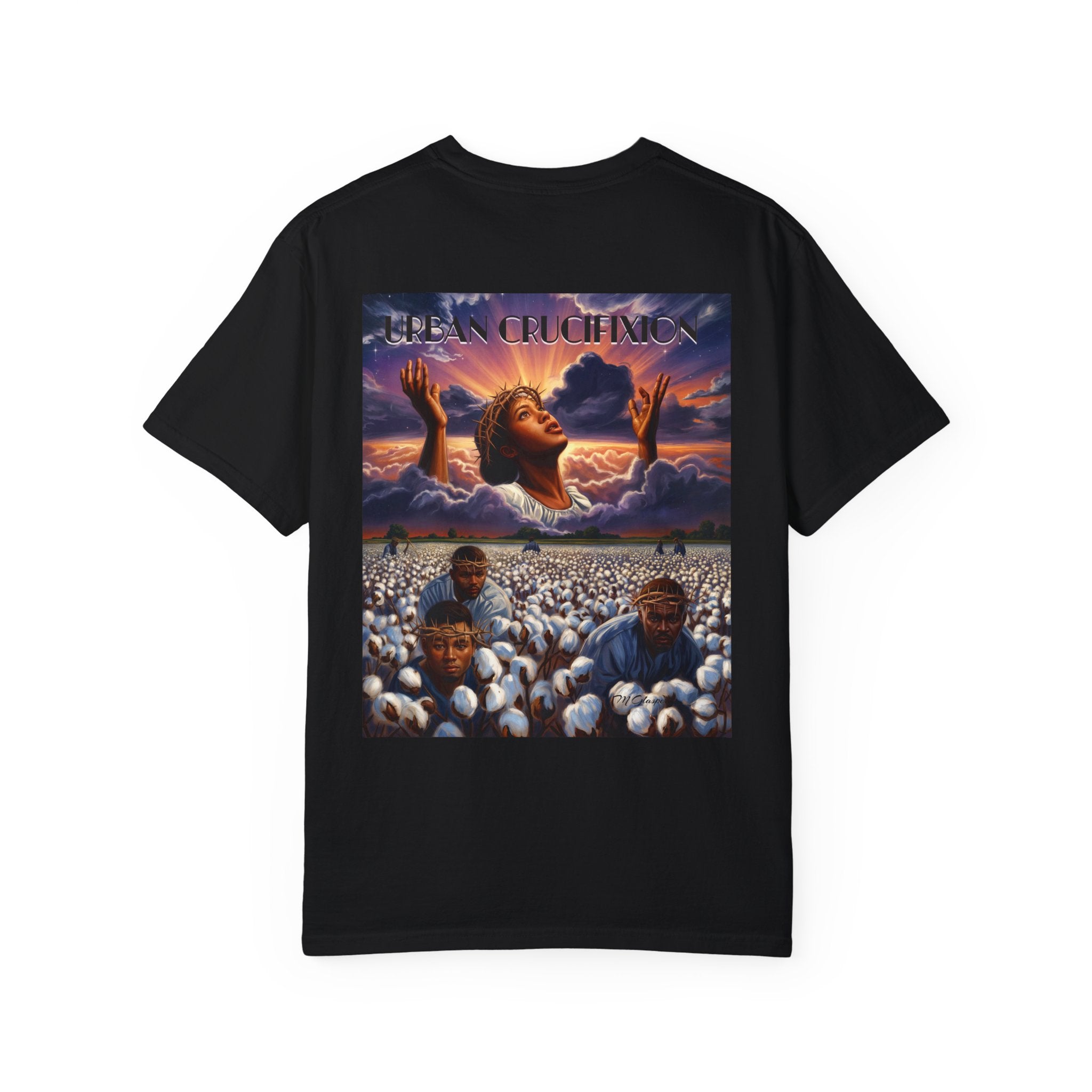 Urban Crucifixion Unisex Garment-Dyed T-shirt - Bold Graphic Tee for Artistic Expression