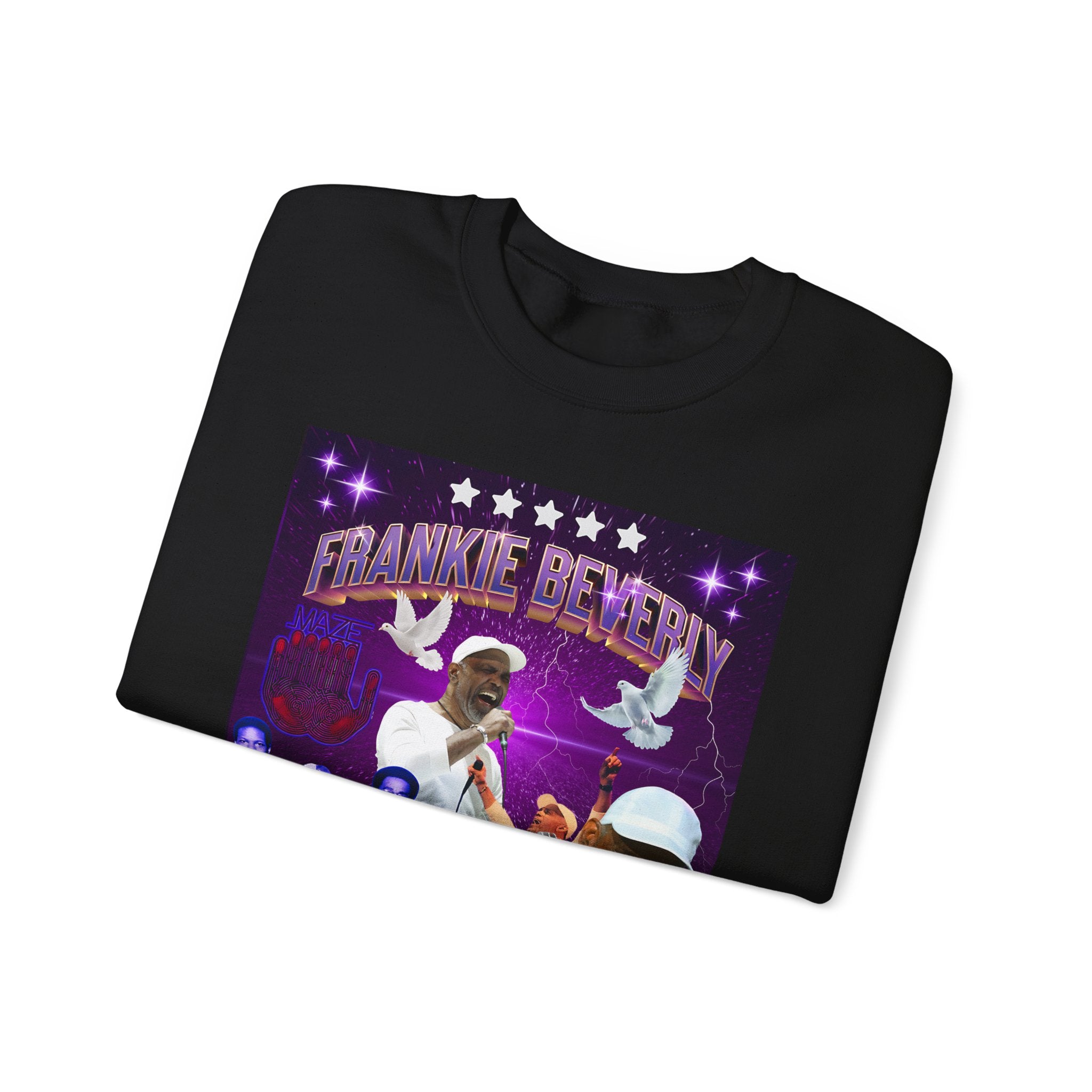 Limited Edition Frankie Beverly collage Crewneck Sweatshirt - Retro style Music Tribute to a Legendary soul singer - Angel Body