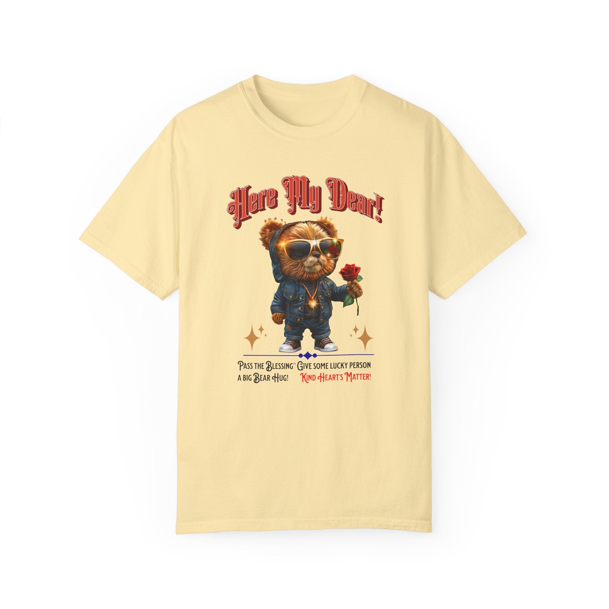 Cute Bear Graphic Unisex T-Shirt - 'Here My Dear!' - Perfect for Casual Wear - Angel Body