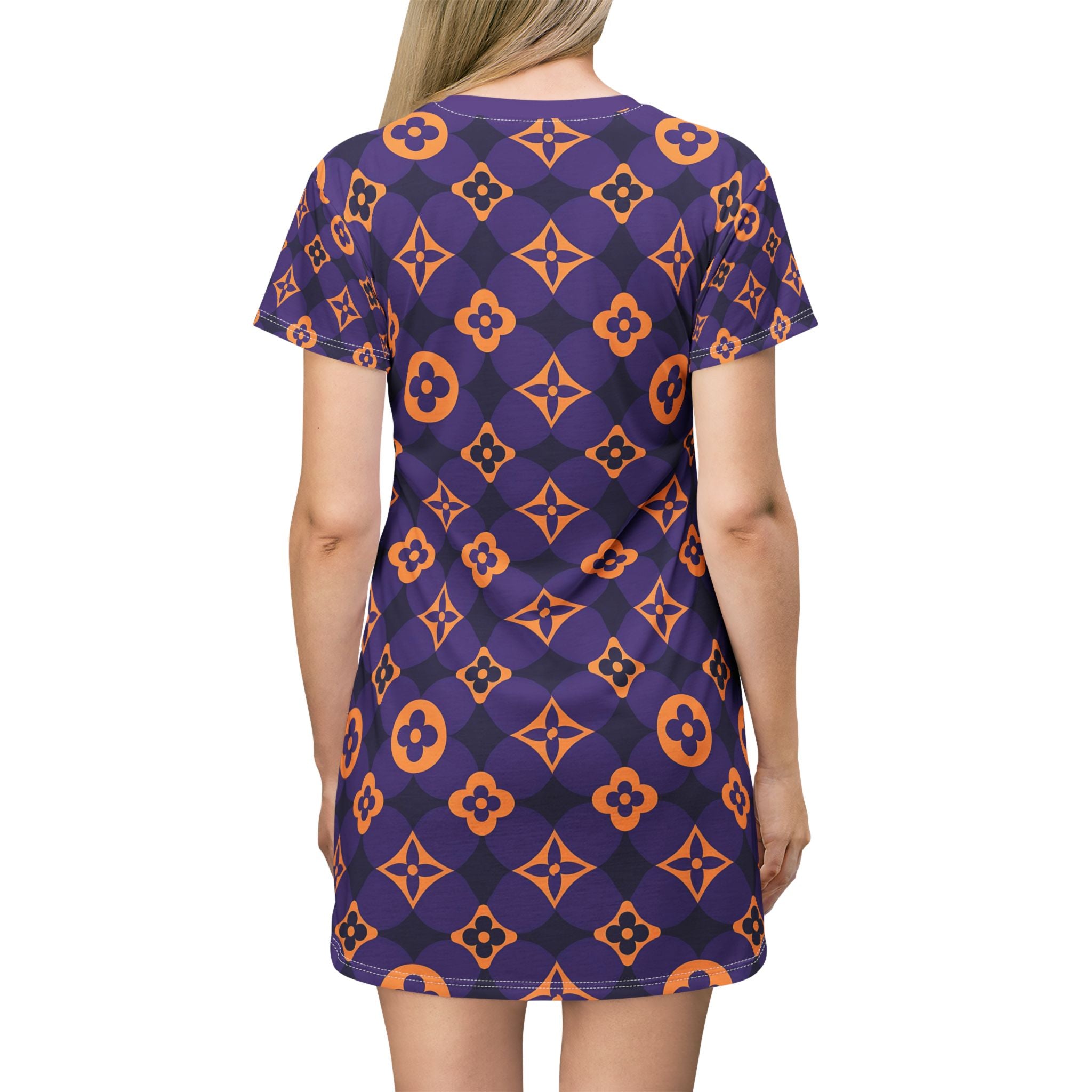 Vibrant Floral Pattern T-Shirt Dress - Perfect for Casual Outings and Summer Fun - Angel Body