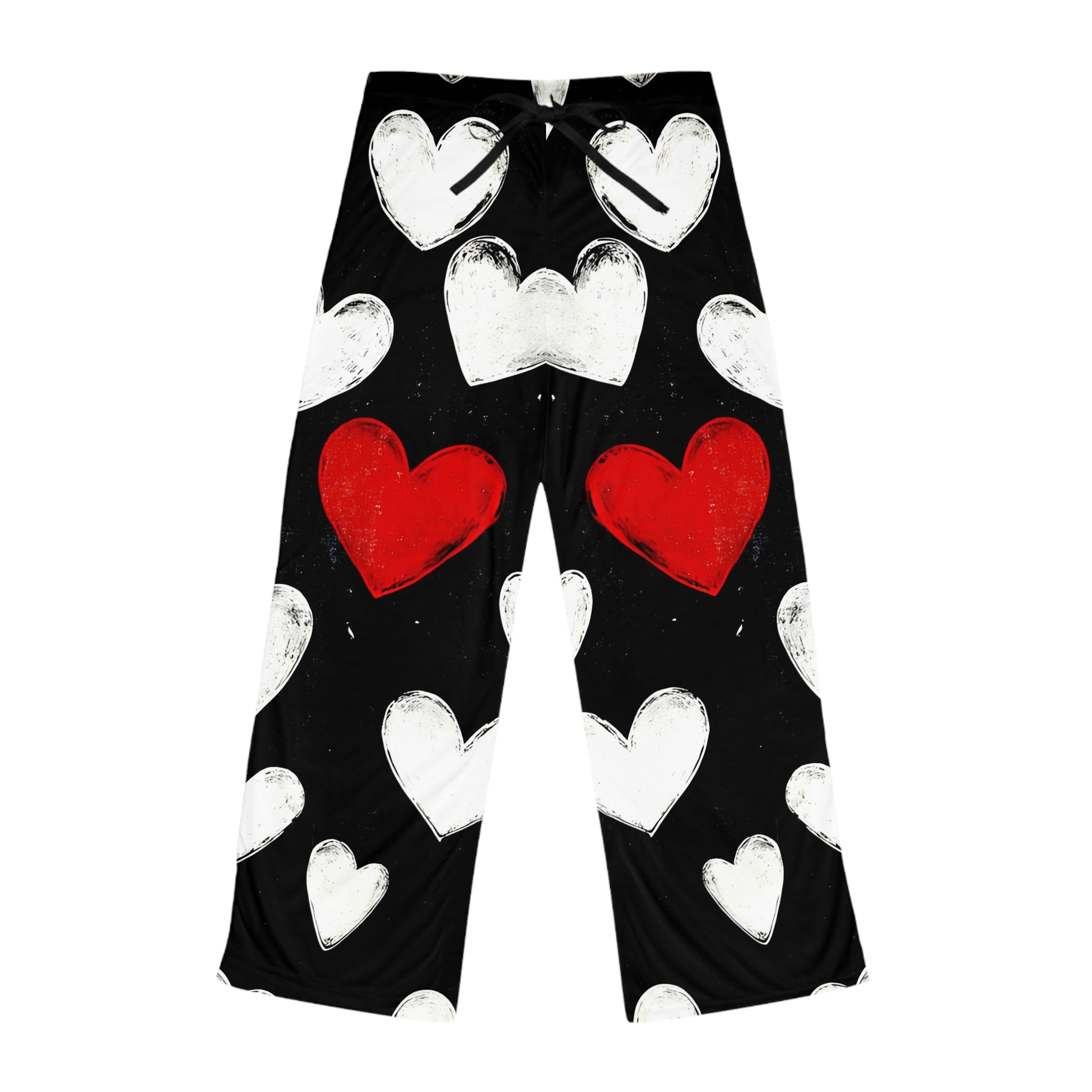 Cozy Heart Print Women's Pajama Pants - Perfect for Valentine's Day & Relaxation - Angel Body