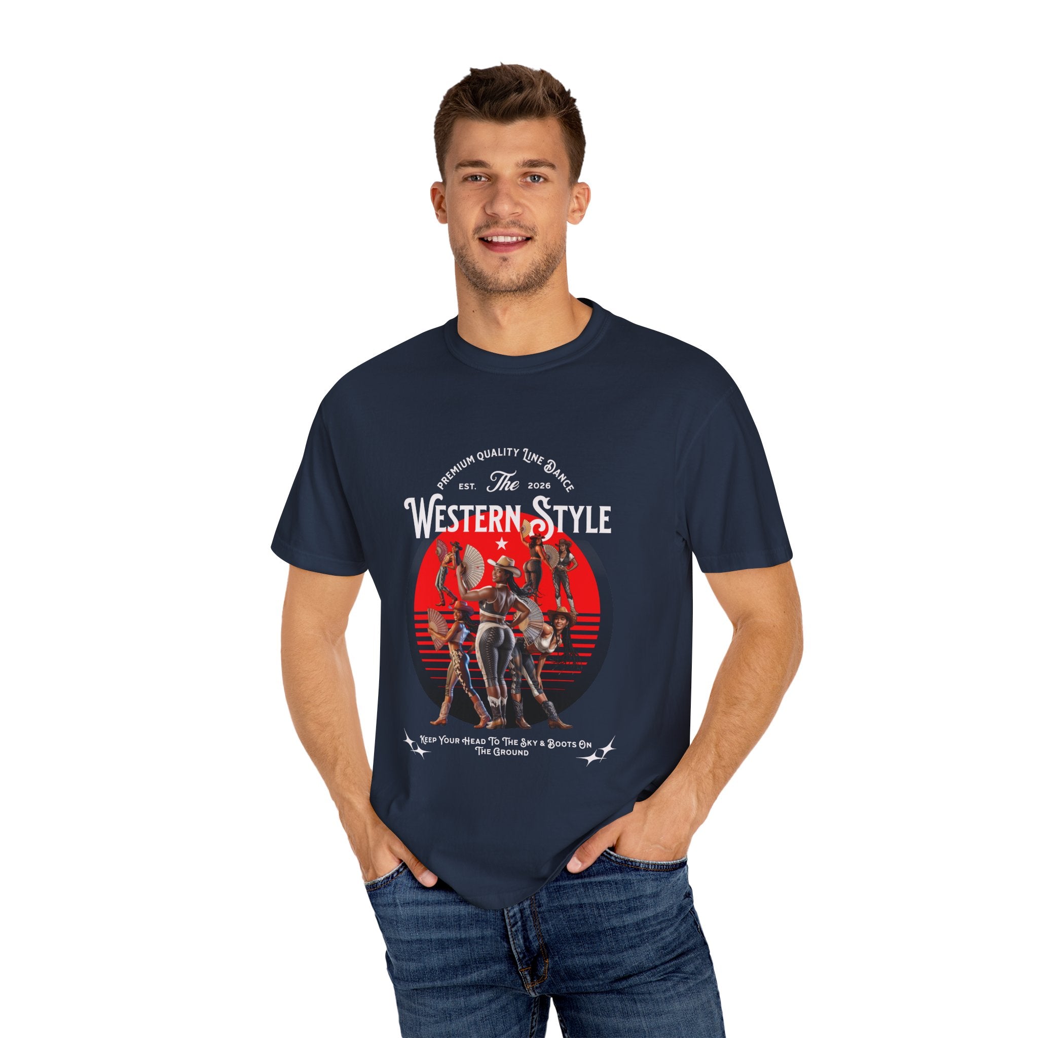 Retro Graphic Unisex Line Dance T-Shirt - 'Where Them Fans At?' - Angel Body
