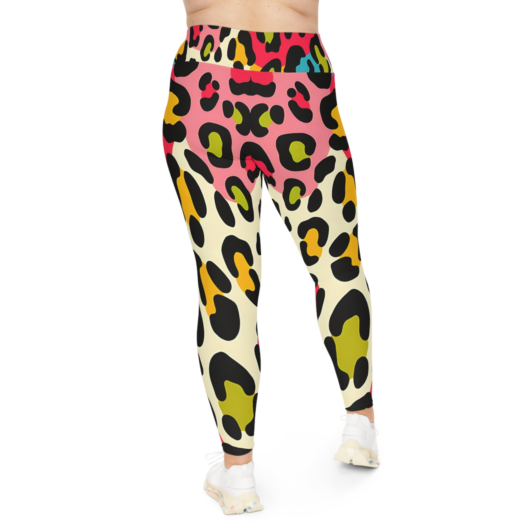 New Custom design Plus Size Leggings - Colorful Leopard style Print Activewear" You are going to be eye candy! - Angel Body