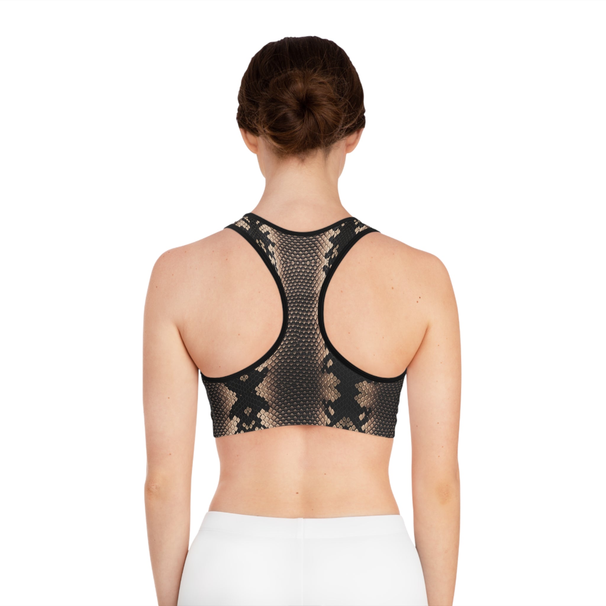 Stylish Python Print Sports Bra for Active Women - Angel Body