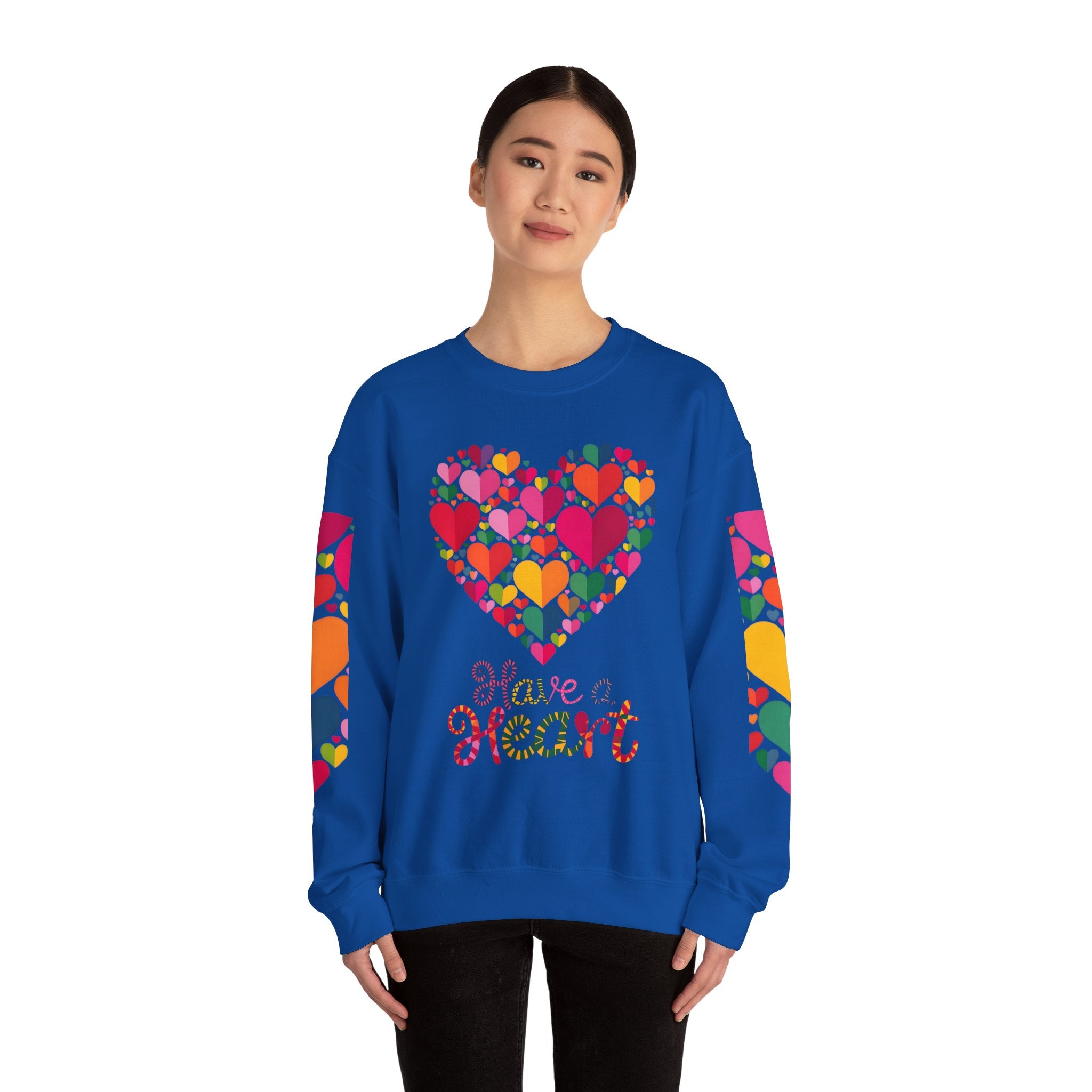 Have a Heart Unisex Sweatshirt - Colorful Valentine’s Day Crewneck for Comfort and Love - Angel Body