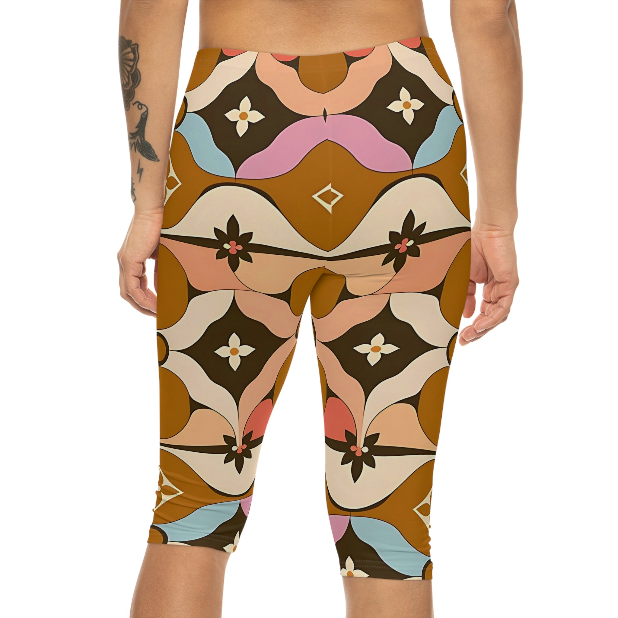 Bohemian Floral Women’s Capri Leggings | Trendy & Comfortable Activewear