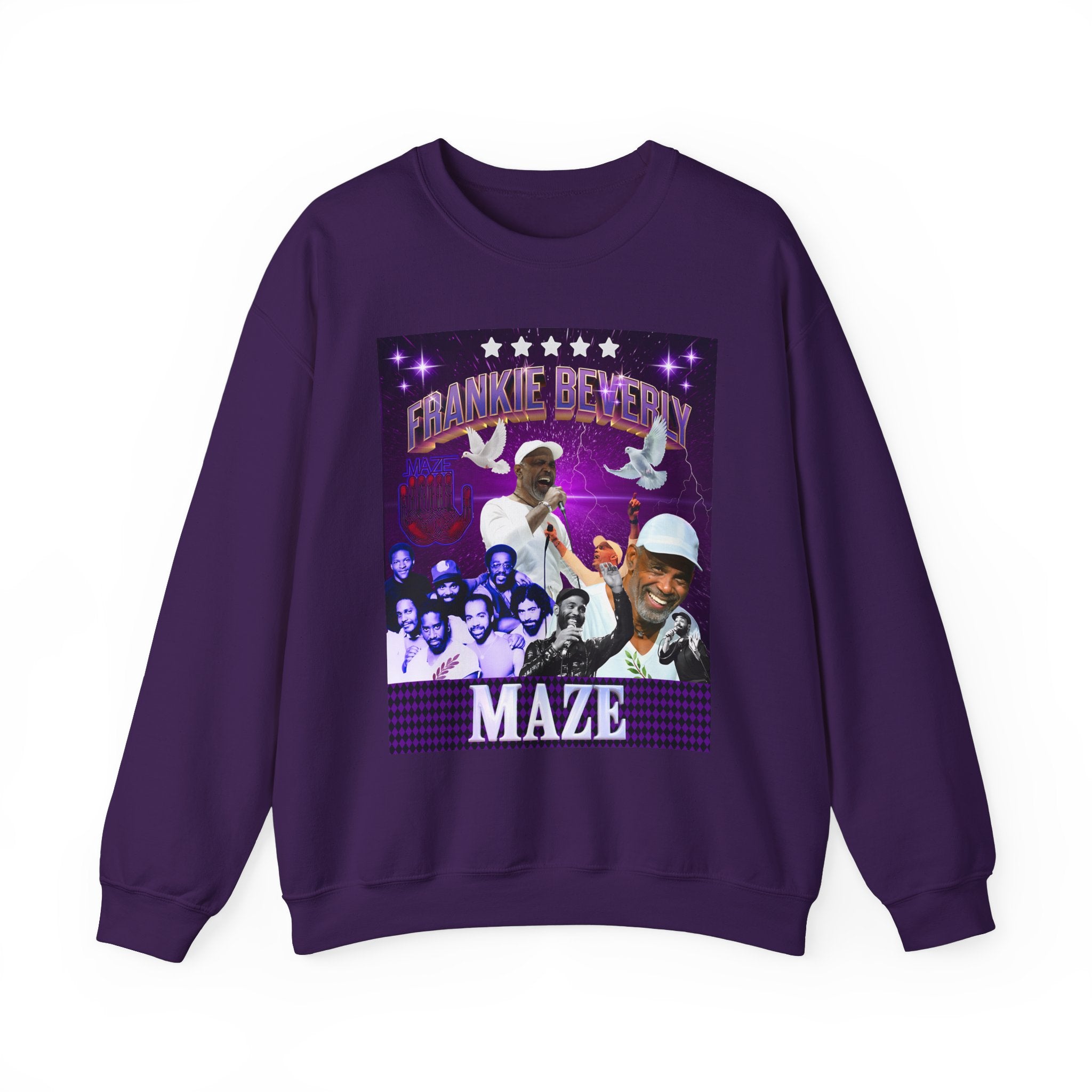 Limited Edition Frankie Beverly collage Crewneck Sweatshirt - Retro style Music Tribute to a Legendary soul singer - Angel Body