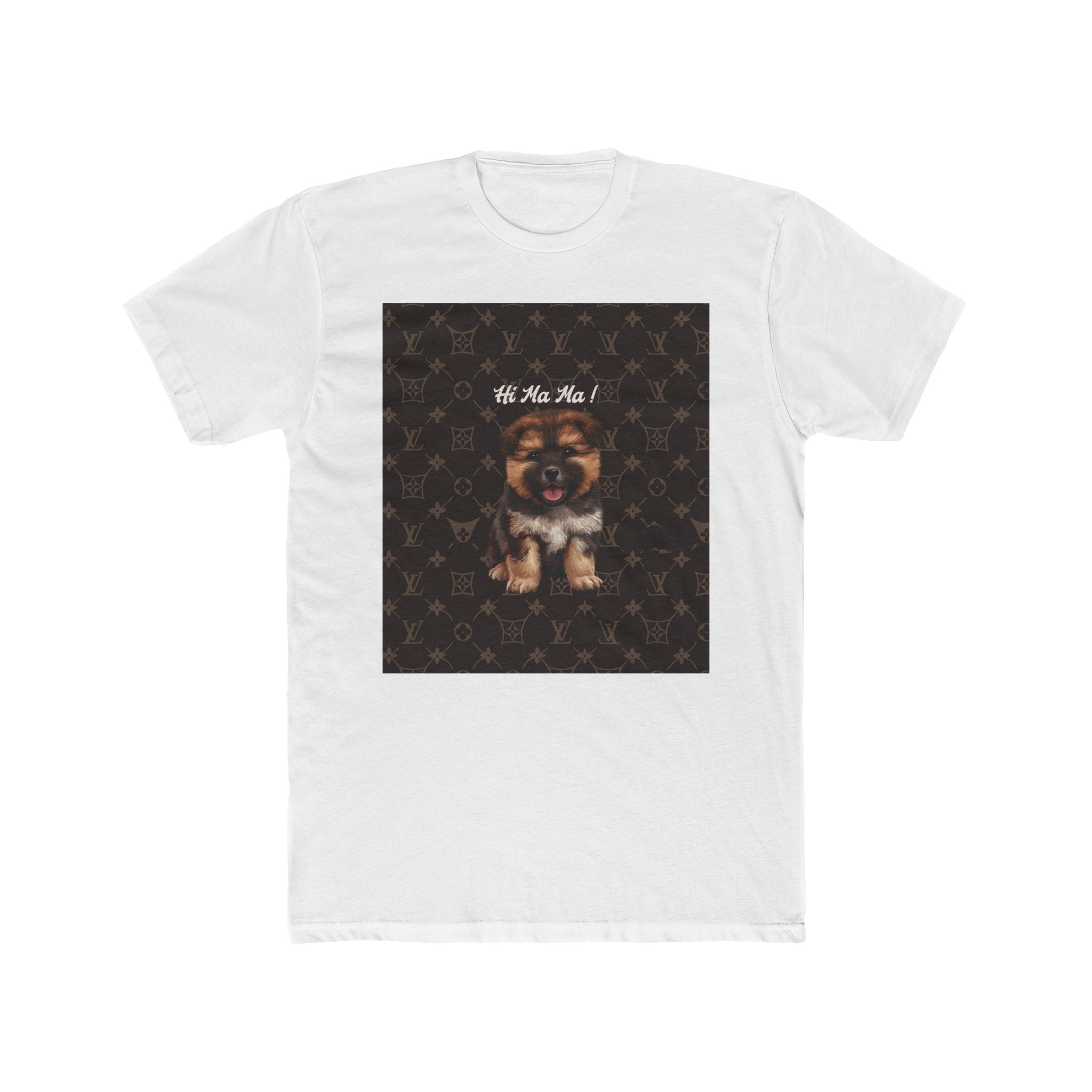 Humorous Pet Lover Unisex Cotton Crew Tee - 'He He Ha Ha!' - Angel Body