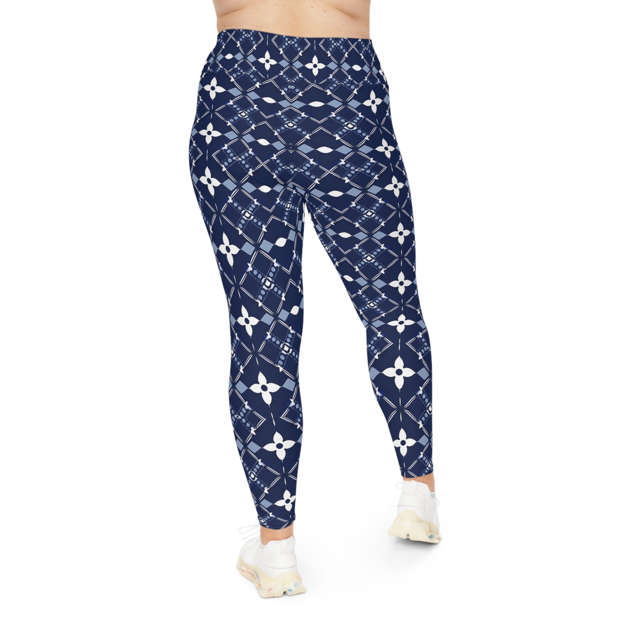 Floral Pattern Plus Size Leggings for Everyday Comfort - Angel Body