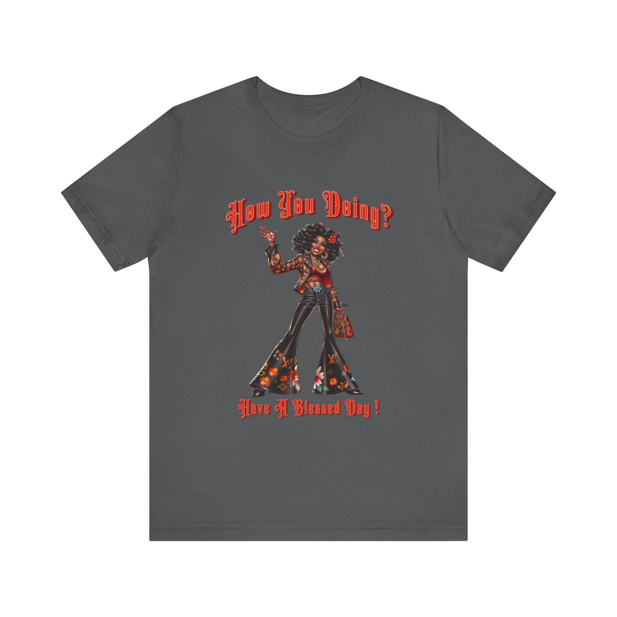 Happy Lady Waving Tee - Angel Body