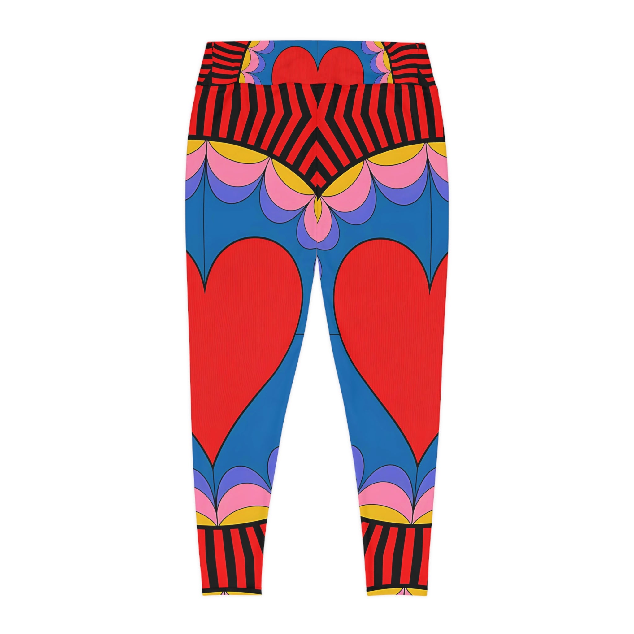 New Custom design Heart Print Plus Size Leggings - Stylish & Comfortable Activewear - Angel Body
