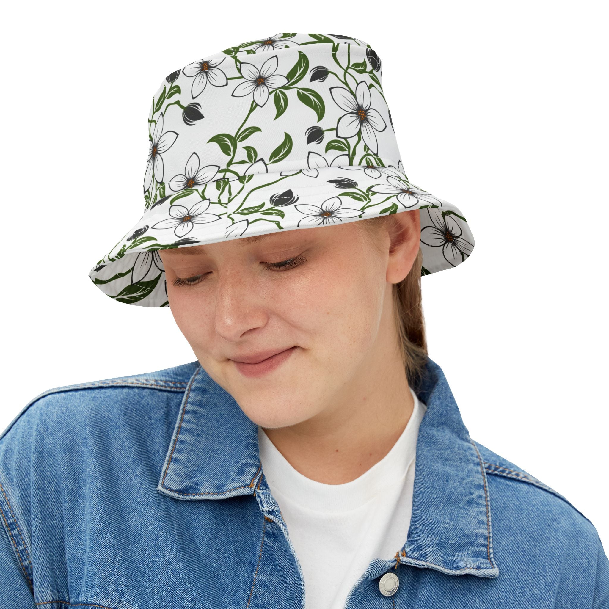 Floral Print Bucket Hat, Summer Accessory, Festival Wear, Garden Party Hat, Gift for Nature Lovers