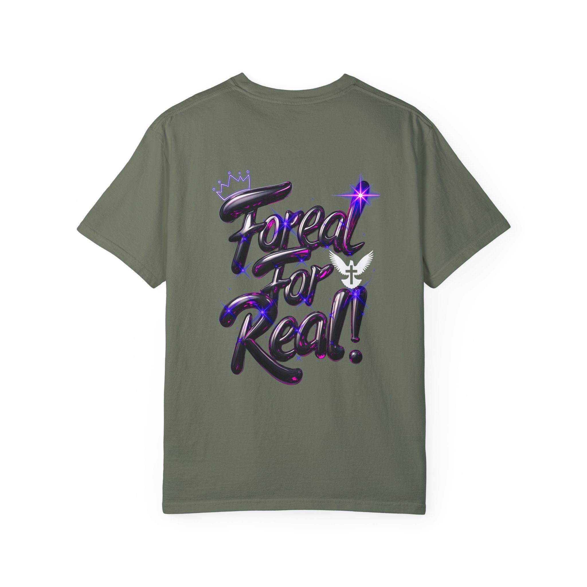 Unisex Garment-Dyed T-shirt - "For Real!" Stylish Statement Tee
