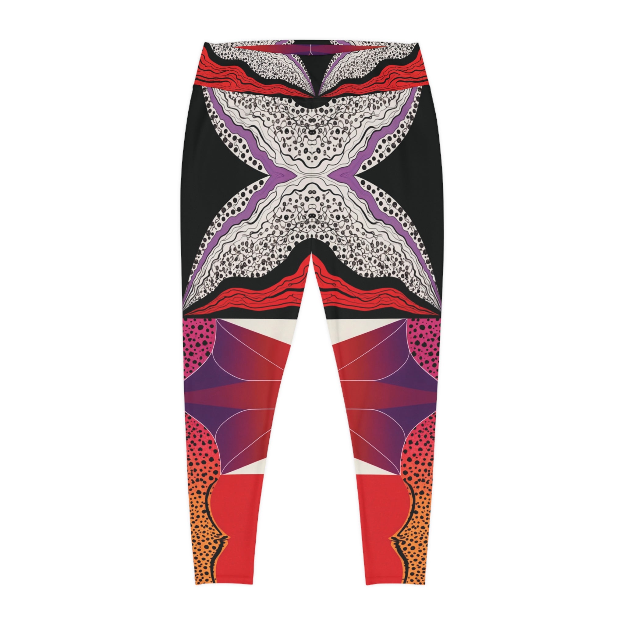New Custom design Plus Size Leggings - Colorful Abstract Pattern for Comfort and Style - Angel Body