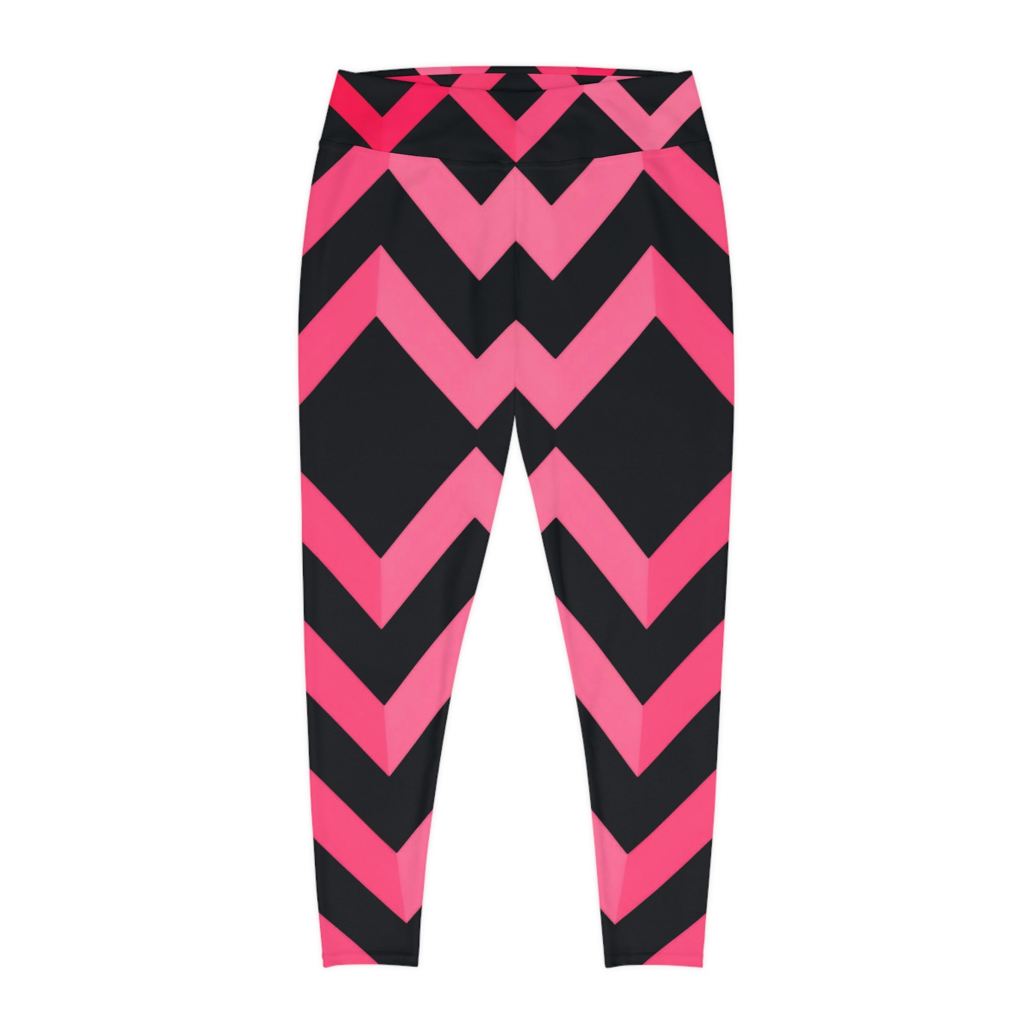Woman Trendy Plus Size Chevron Leggings - Comfortable & Stylish Activewear - Angel Body