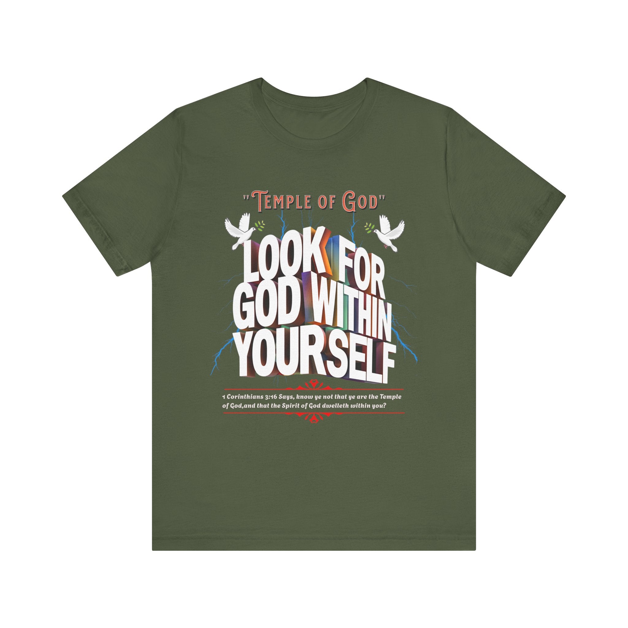 Unisex Jersey Short Sleeve Tee: Temple of God - Angel Body
