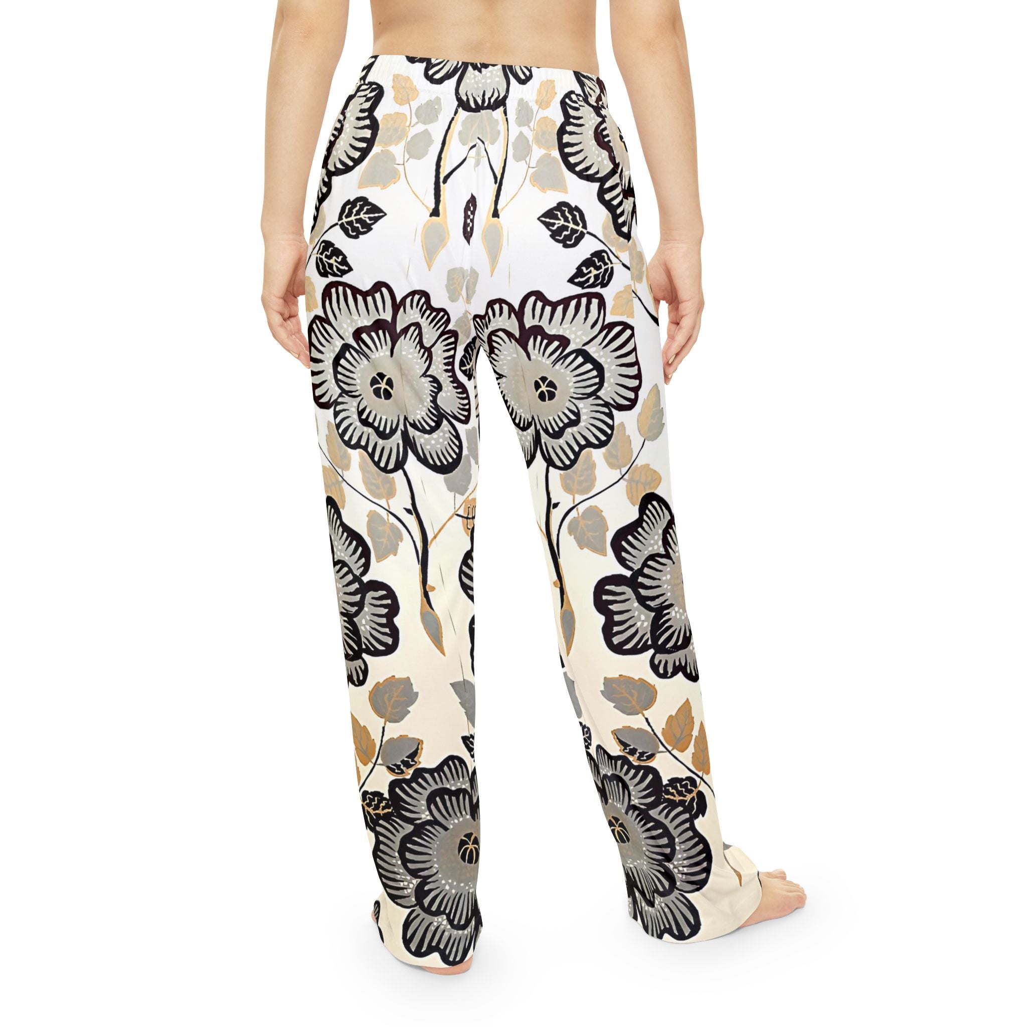 Cozy Flower Print Women's Pajama Pants - Stylish Soft Sleepwear for Relaxation - Angel Body