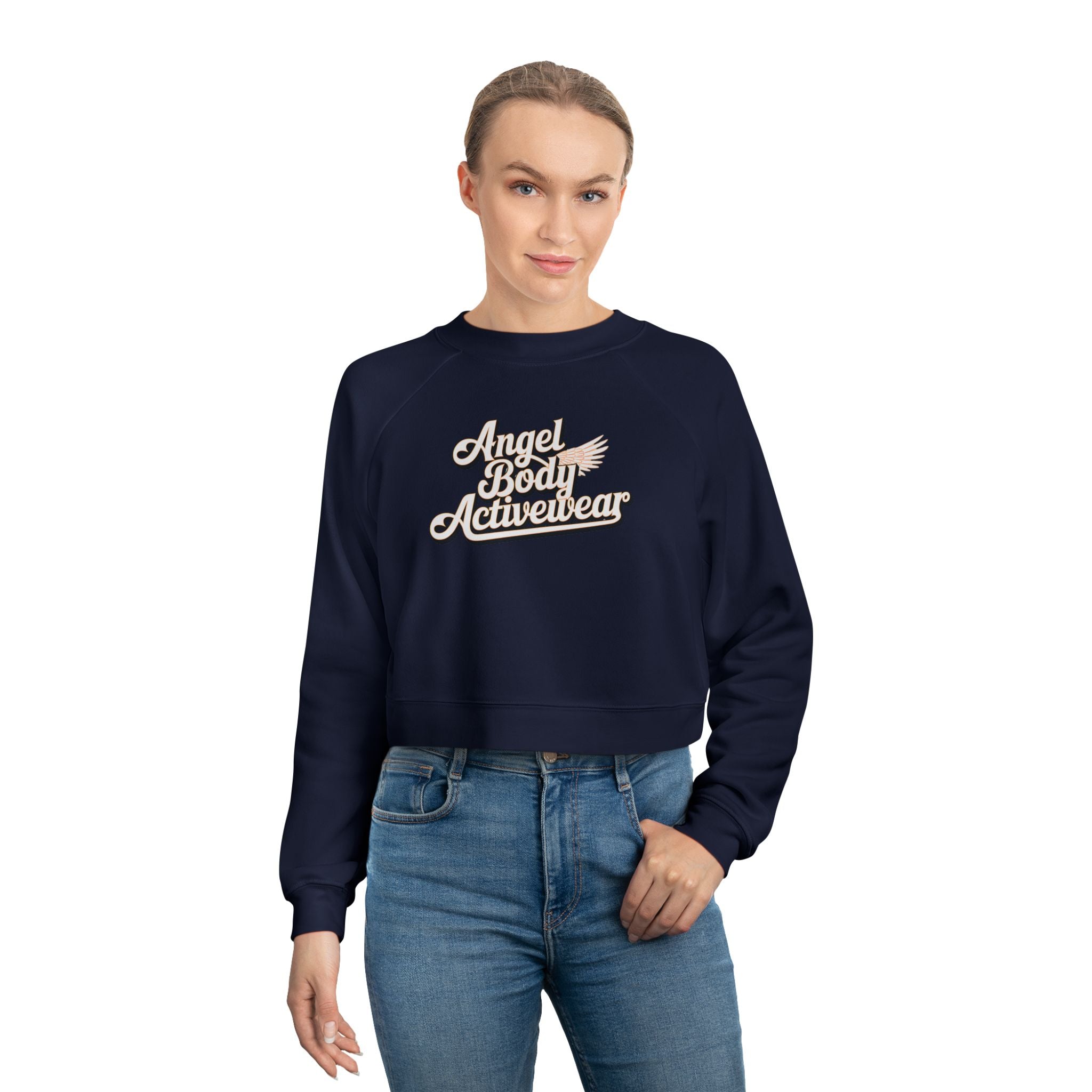 Angel Body Activewear Women's Cropped Fleece Pullover - Stylish & Cozy Sweatshirt for Athleisure - Angel Body