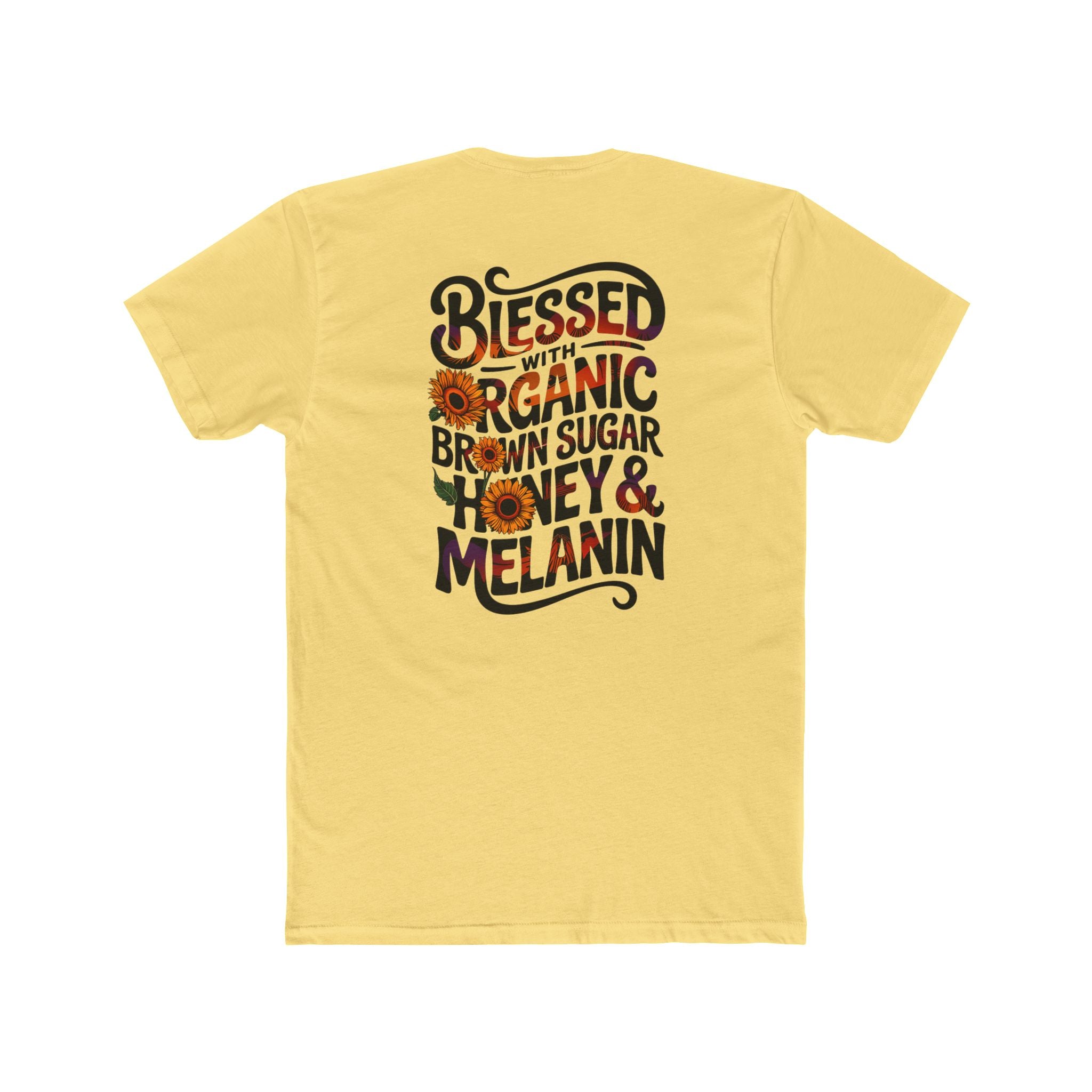 Blessed Organic Cotton Crew Tee - Celebrating Melanin & Natural Beauty