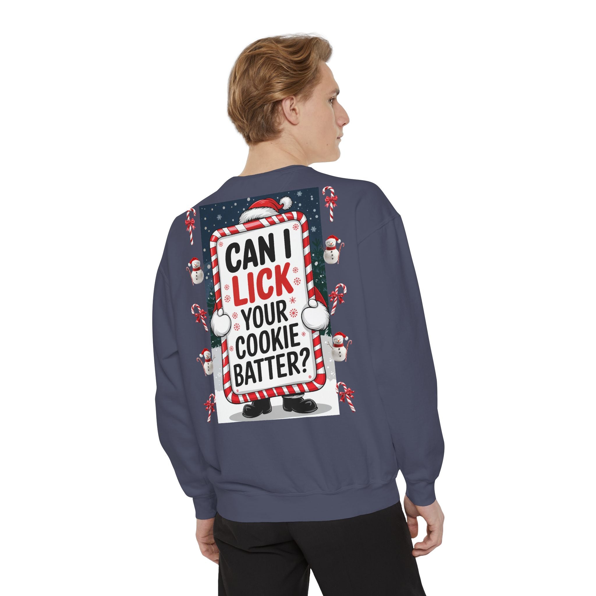 Funny Holiday Cookie Batter Sweatshirt - Unisex Christmas Sweatshirt - Angel Body