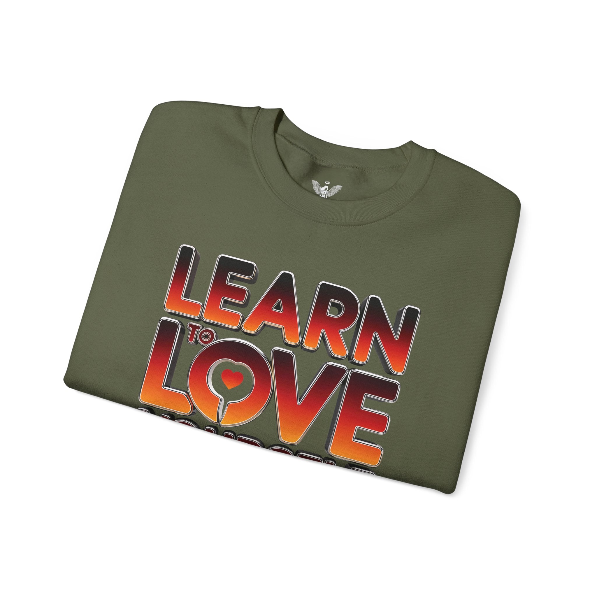 Learn to Love Yourself 2025 Crewneck Sweatshirt - Angel Body