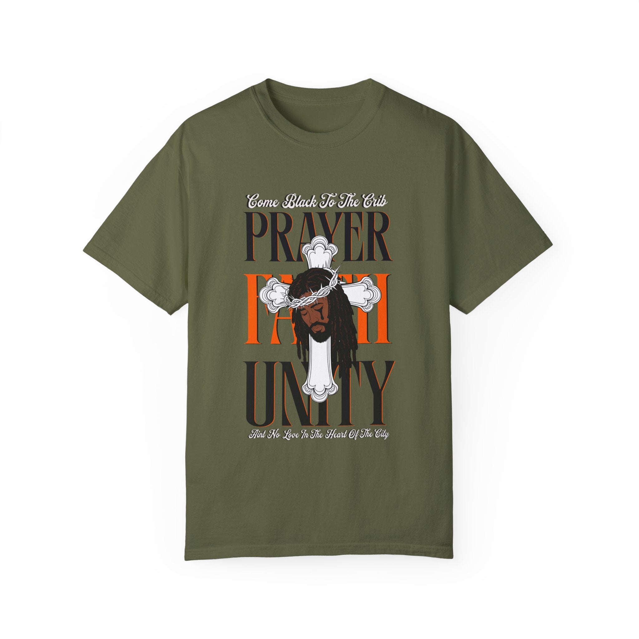 Unisex Garment-Dyed T-Shirt - Lovely Prayer & Unity Design - Angel Body