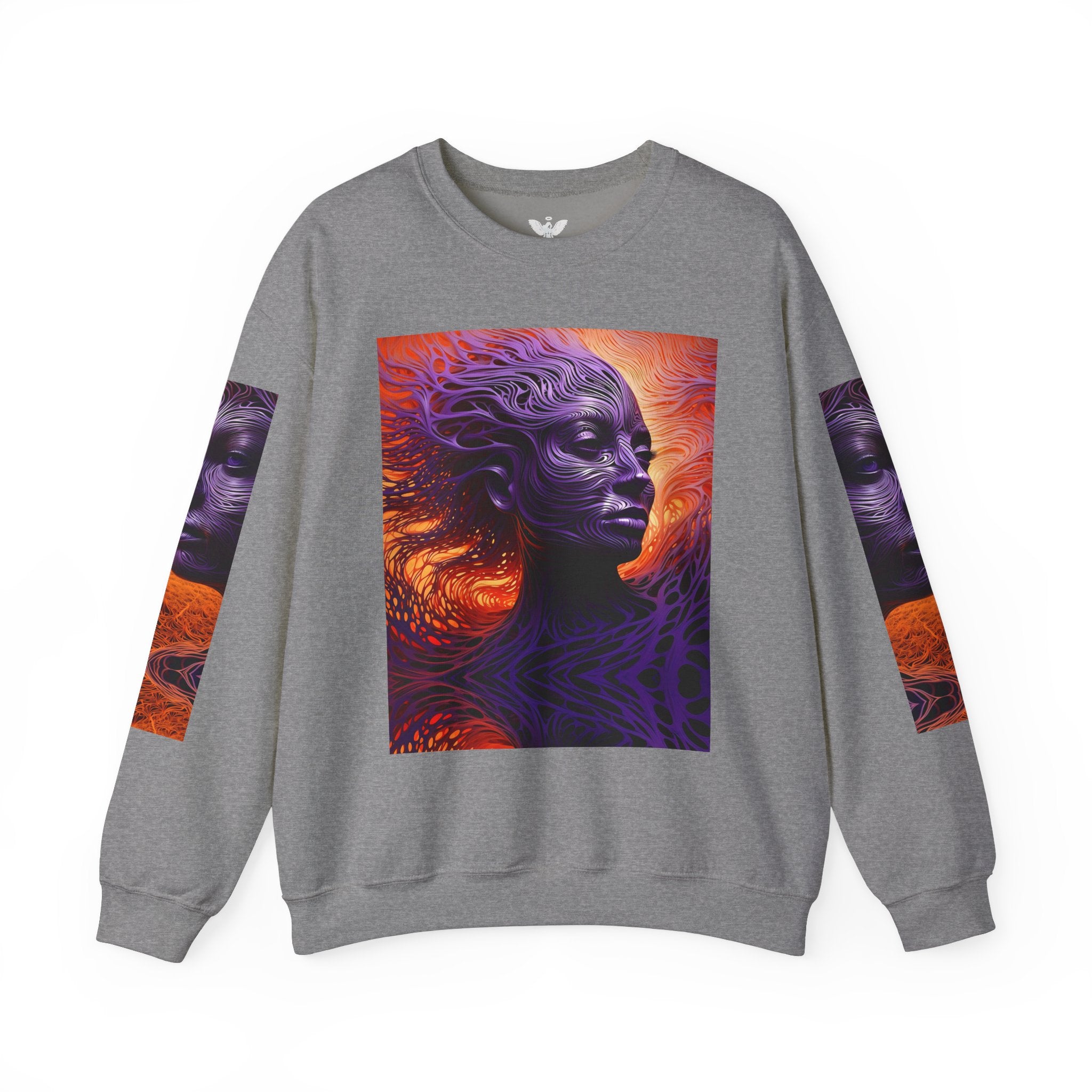 Purple Wind Mystical Abstract Unisex Sweatshirt - Angel Body
