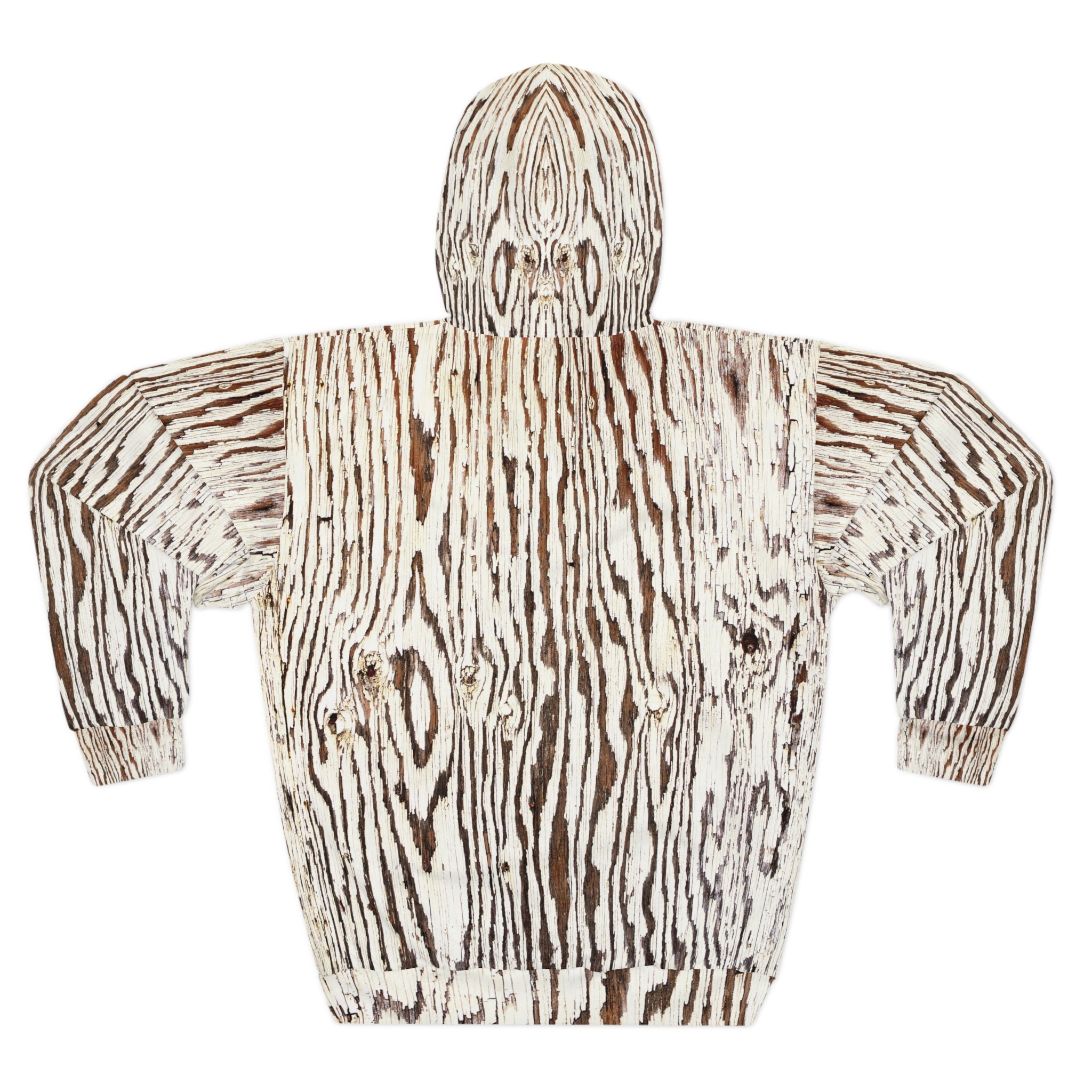 Rustic Wood Print Unisex Pullover Hoodie - Cozy Nature-Inspired Style - Angel Body