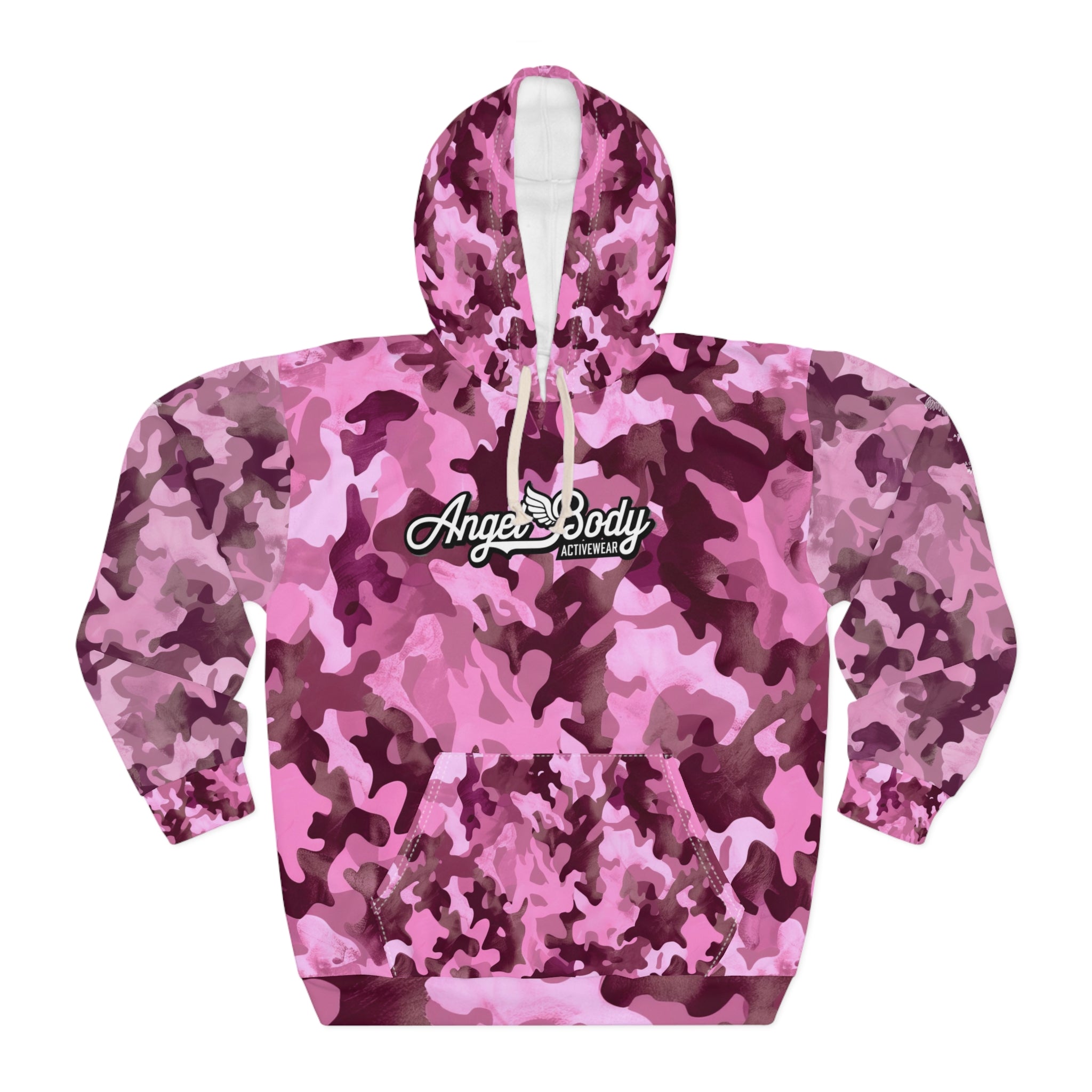 Angel Body Camo Hoodie - Cozy Unisex Pullover for Fitness Lovers - Angel Body