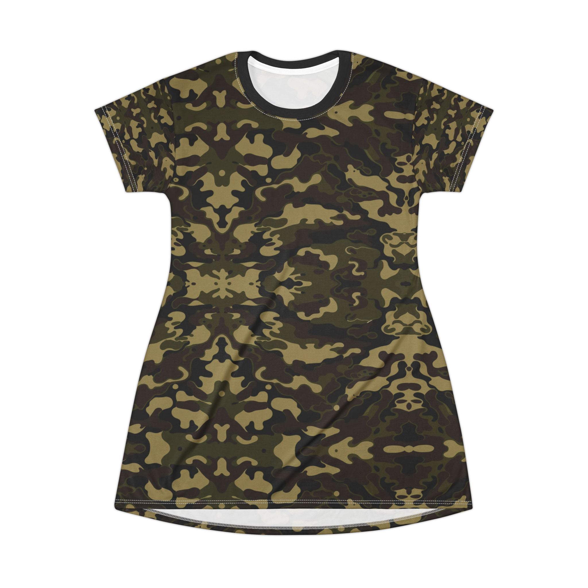 Camo T-Shirt Dress - Stylish and Comfortable Soft Casual Wear - Angel Body