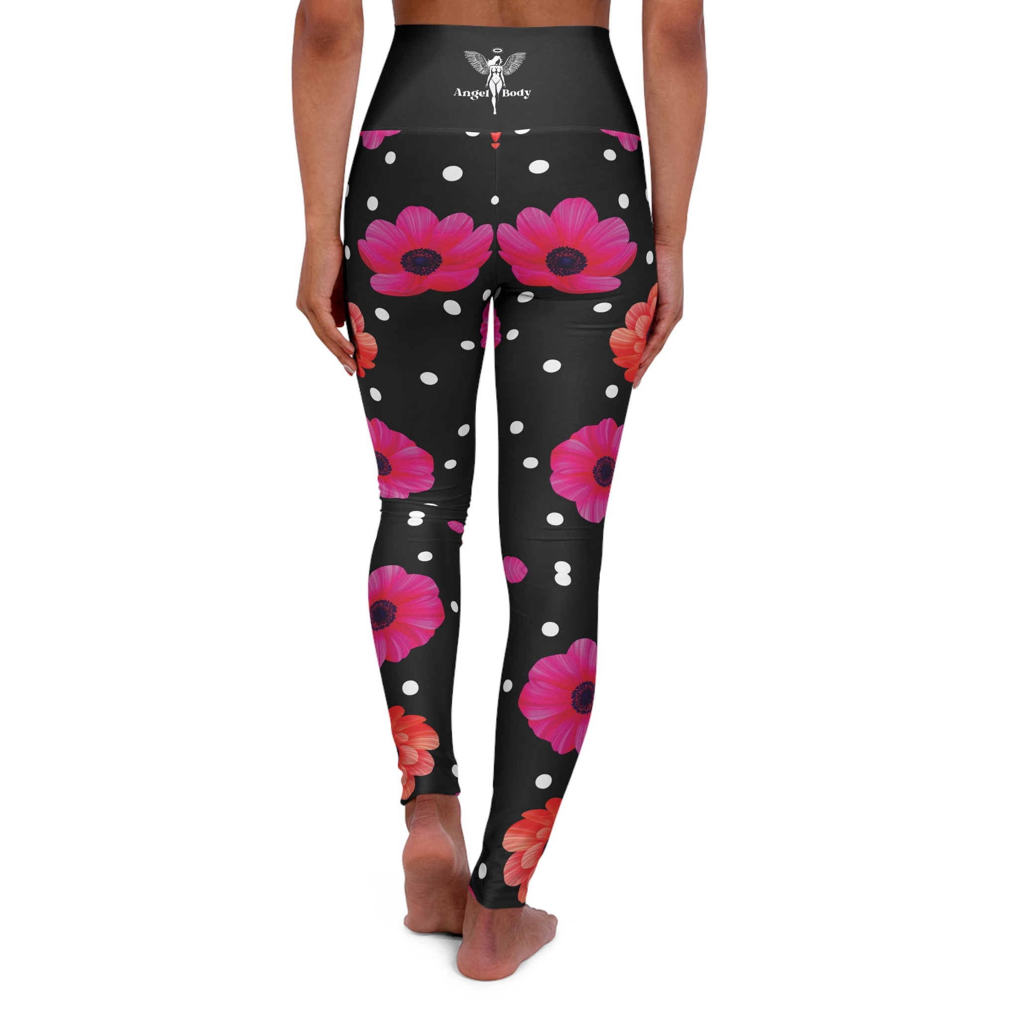 New Custom design High Waisted Angel Body Yoga Leggings for Fitness & Style - Angel Body