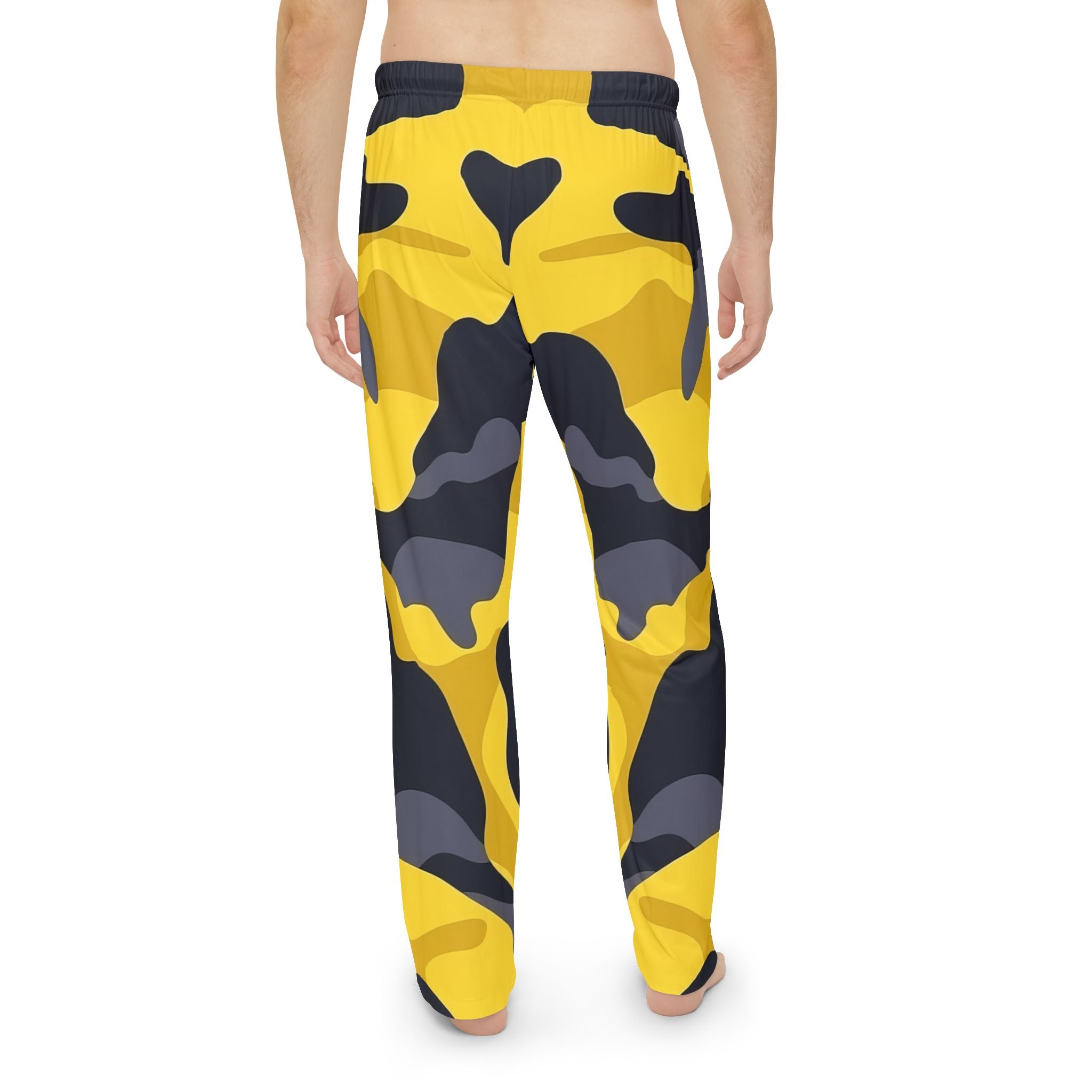 Men's Pajama Pants - Stylish Yellow Camo Lounge Wear for Comfort and Relaxation - Angel Body