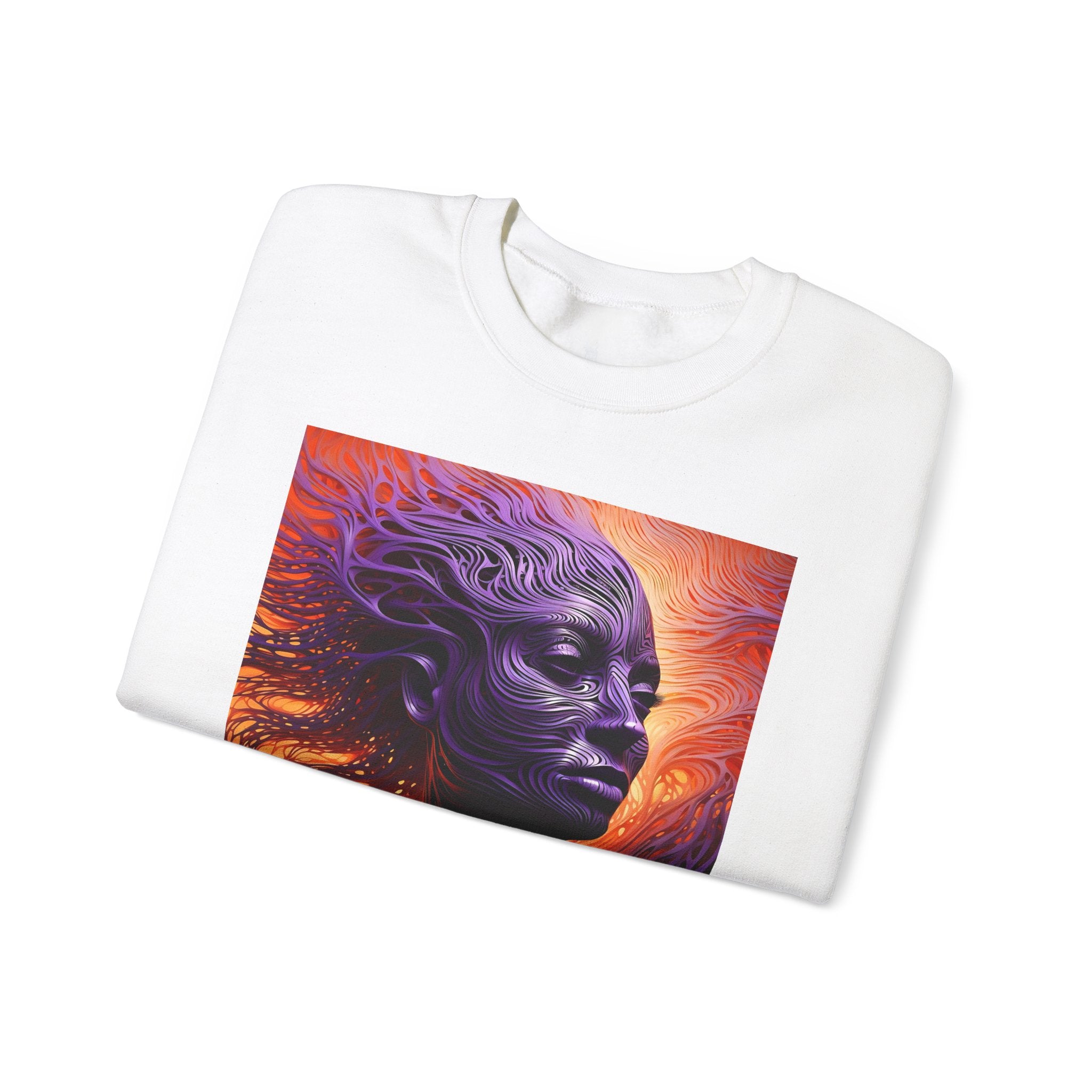 Purple Wind Mystical Abstract Unisex Sweatshirt - Angel Body