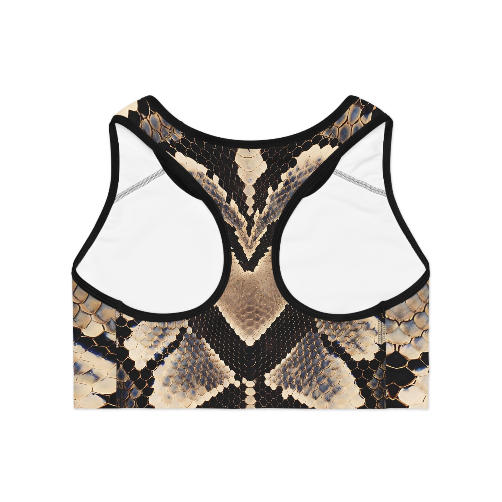 Heart Shaped Snake Print Sports Bra – Stylish Workout Gear for Fitness Enthusiasts - Angel Body