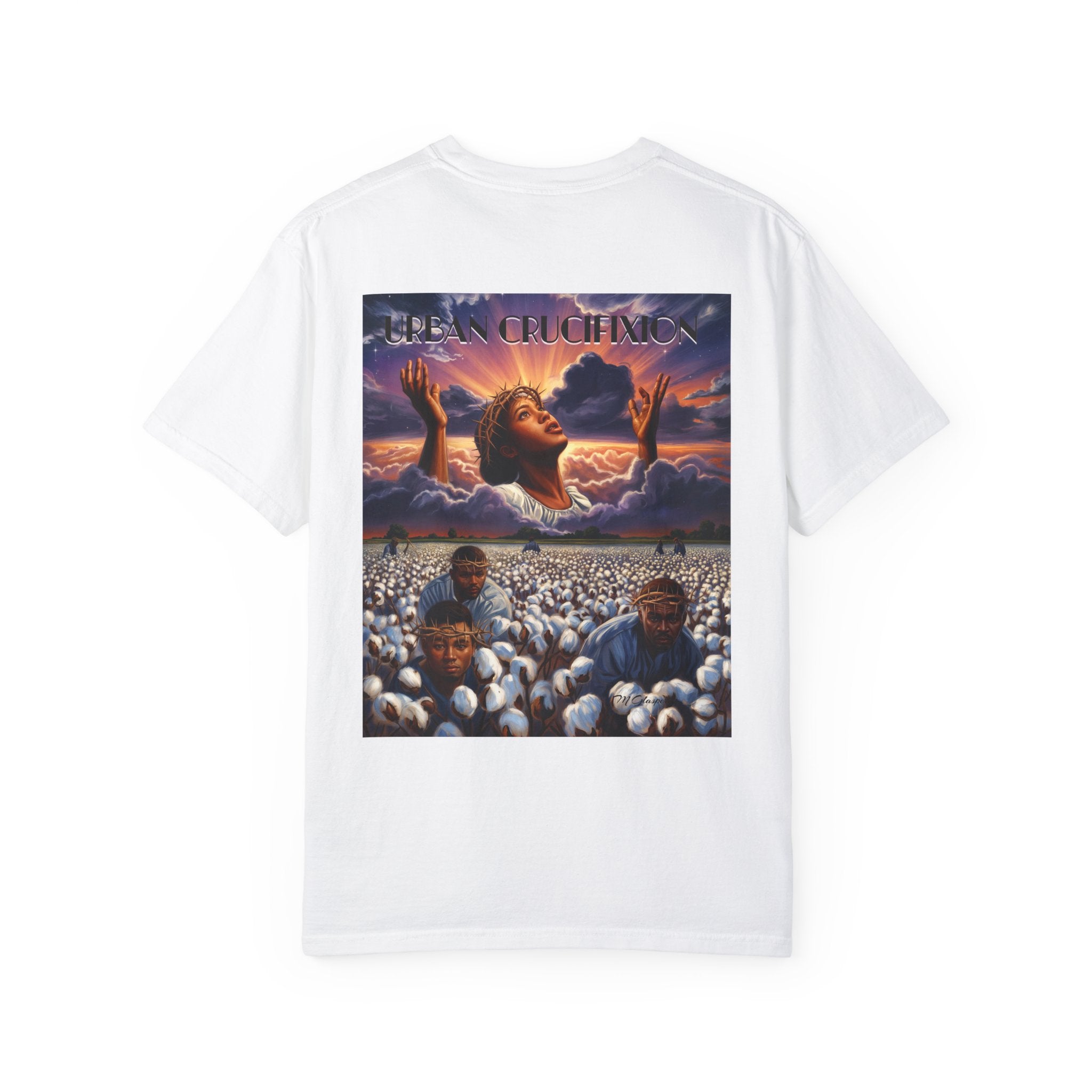 Urban Crucifixion Unisex Garment-Dyed T-shirt - Bold Graphic Tee for Artistic Expression